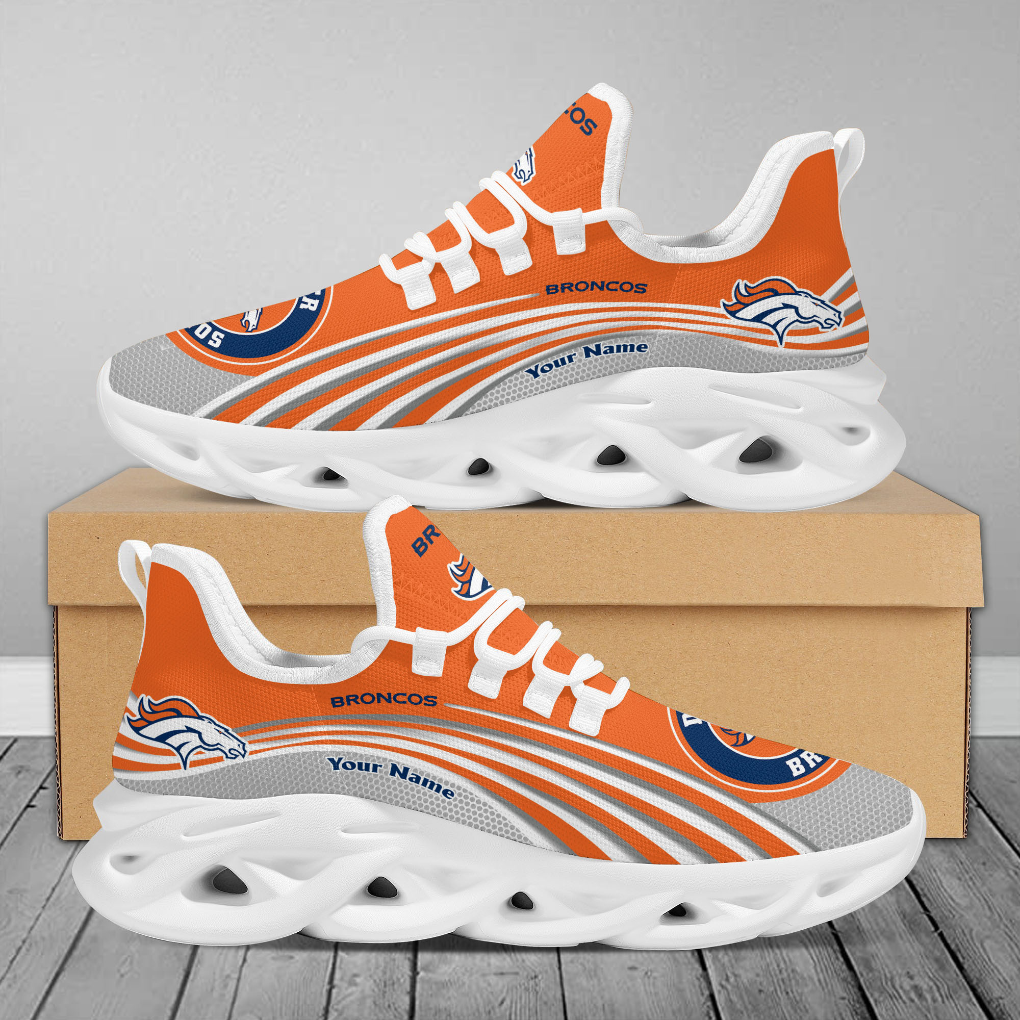 JWFancy Denver Broncos Max Soul Shoes Sneakers For Men And Women