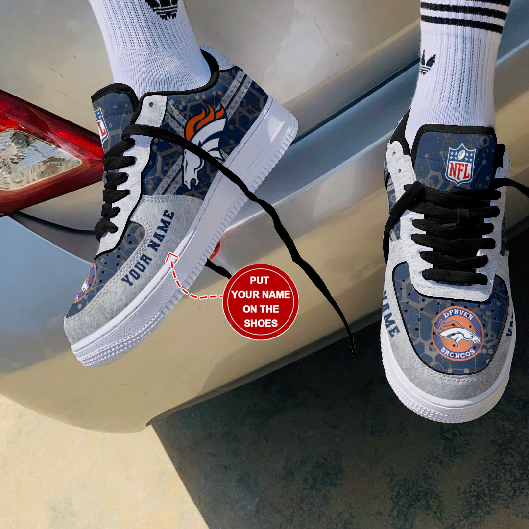 JWFancy Denver Broncos NFL Air Low-Top Sneakers Shoes For Men And Women
