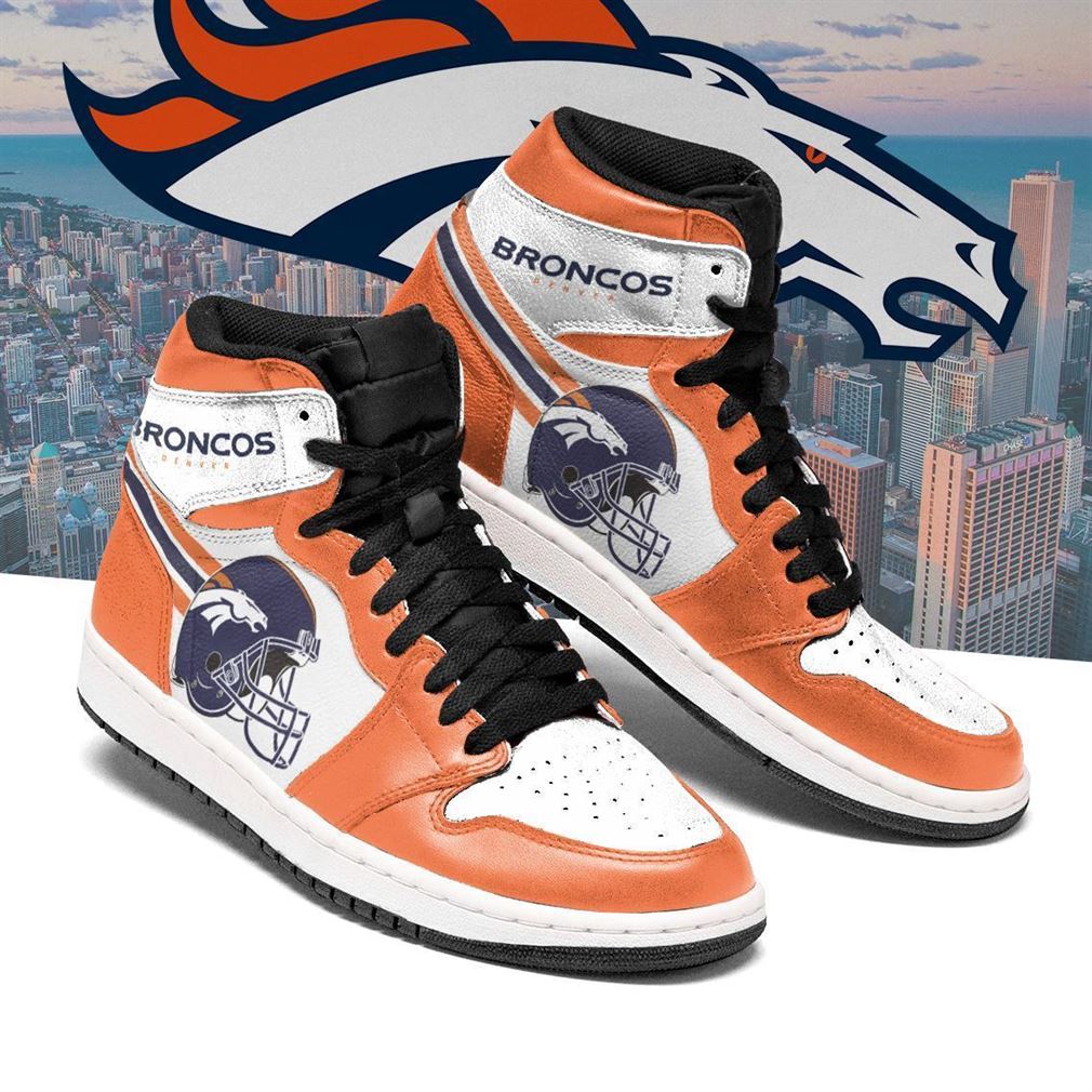 JWFancy Denver Broncos NFL AJ1 High Sneakers Shoes For Men And Women