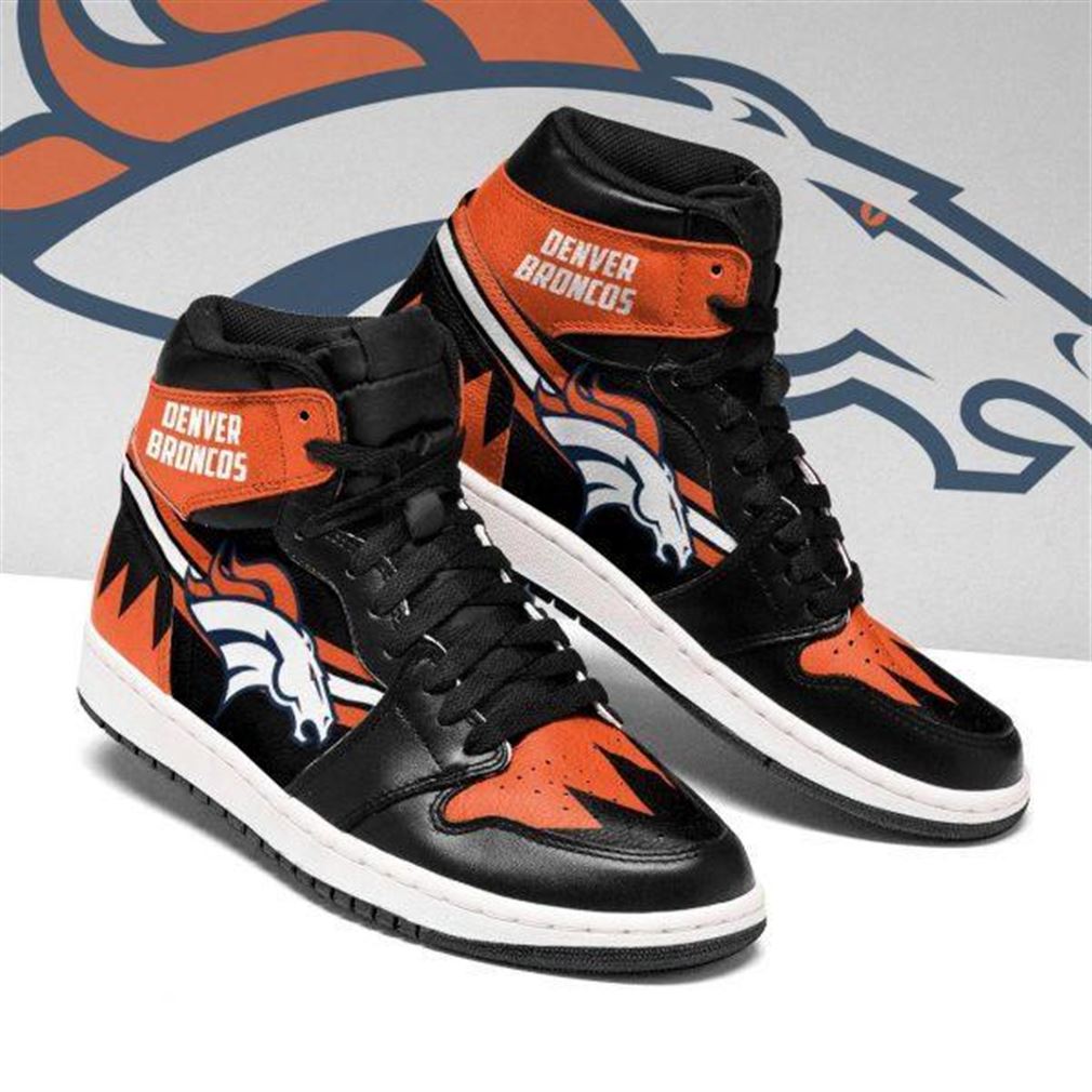 JWFancy Denver Broncos NFL AJ1 High Sneakers Shoes For Men And Women