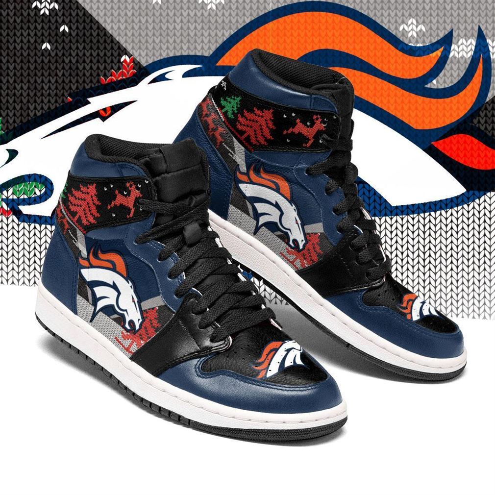 JWFancy Denver Broncos NFL AJ1 High Sneakers Shoes For Men And Women