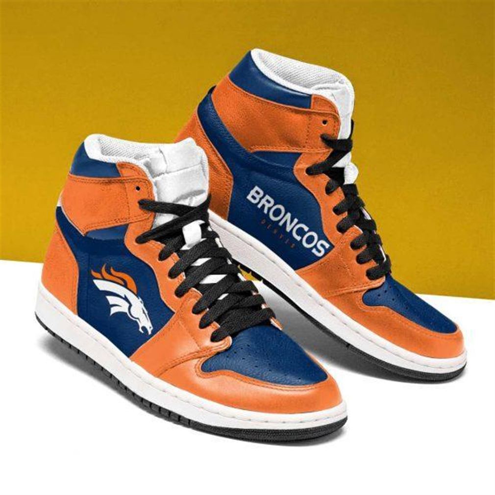JWFancy Denver Broncos NFL AJ1 High Sneakers Shoes For Men And Women
