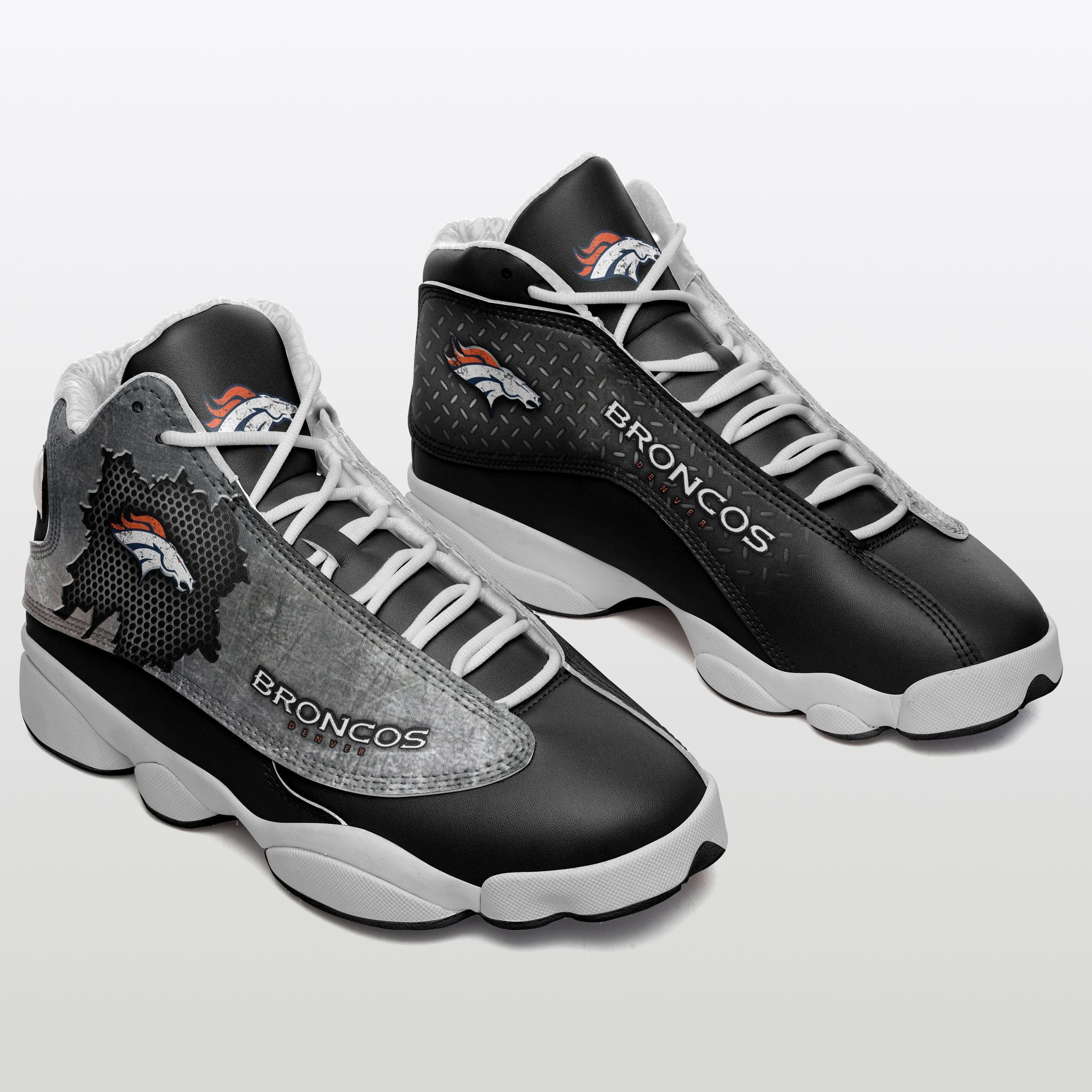 JWFancy Denver Broncos NFL AJ13 Sneakers Shoes For Men And Women
