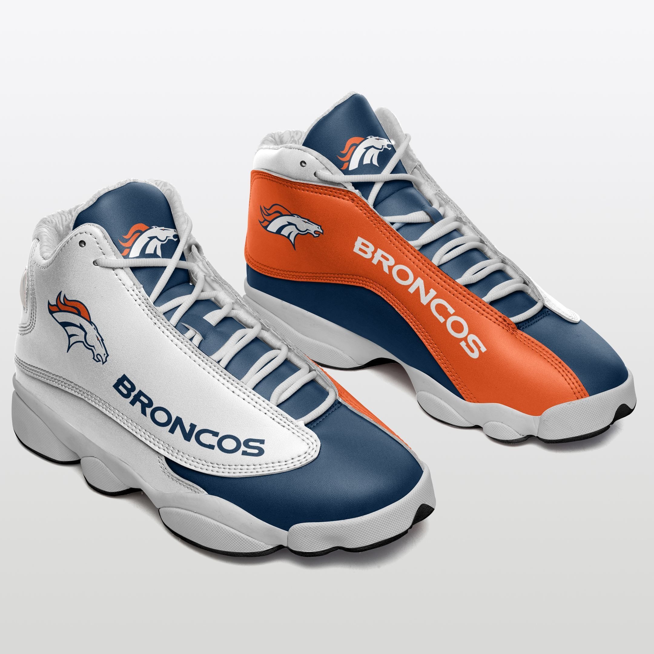 JWFancy Denver Broncos NFL AJ13 Sneakers Shoes For Men And Women