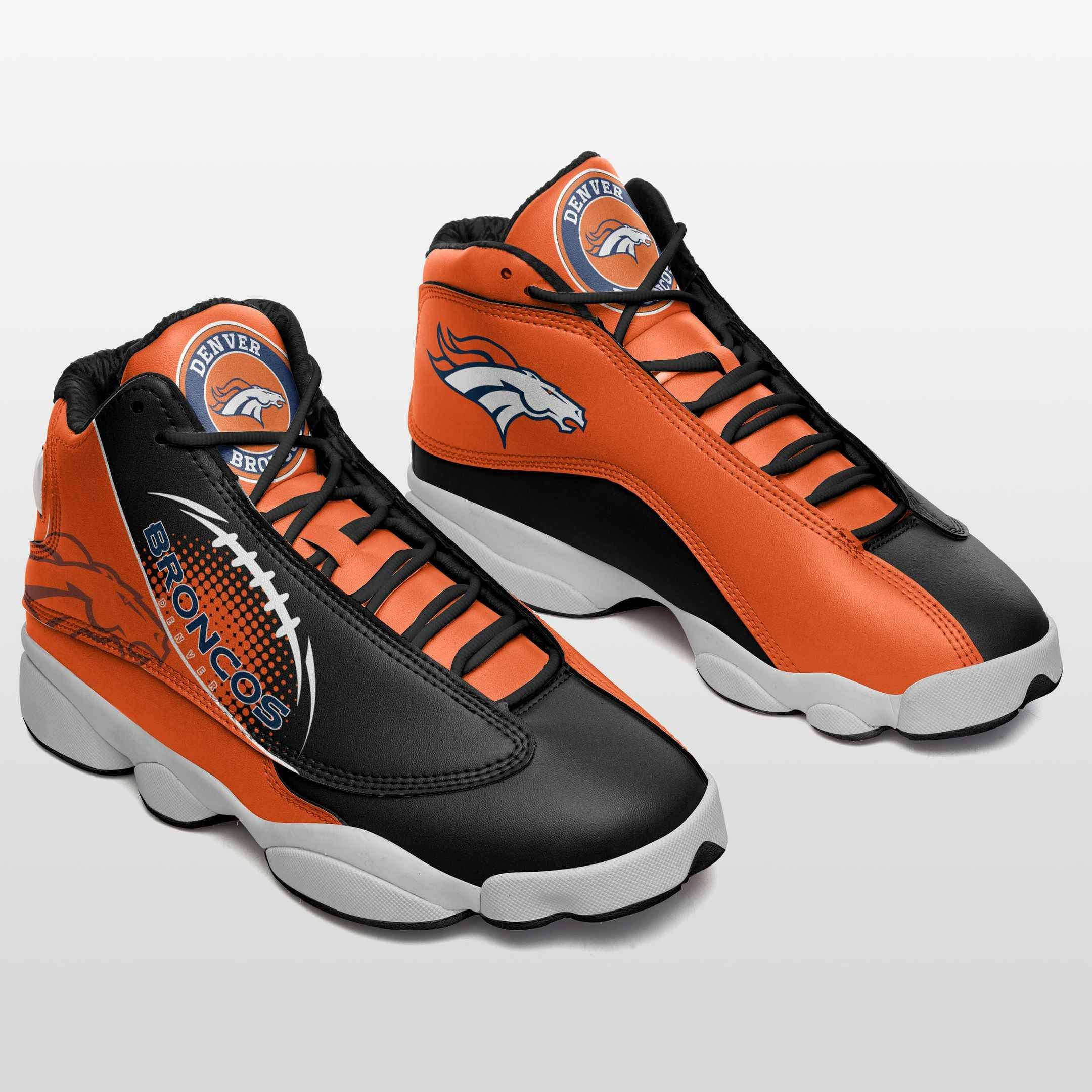 JWFancy Denver Broncos NFL AJ13 Sneakers Shoes For Men And Women