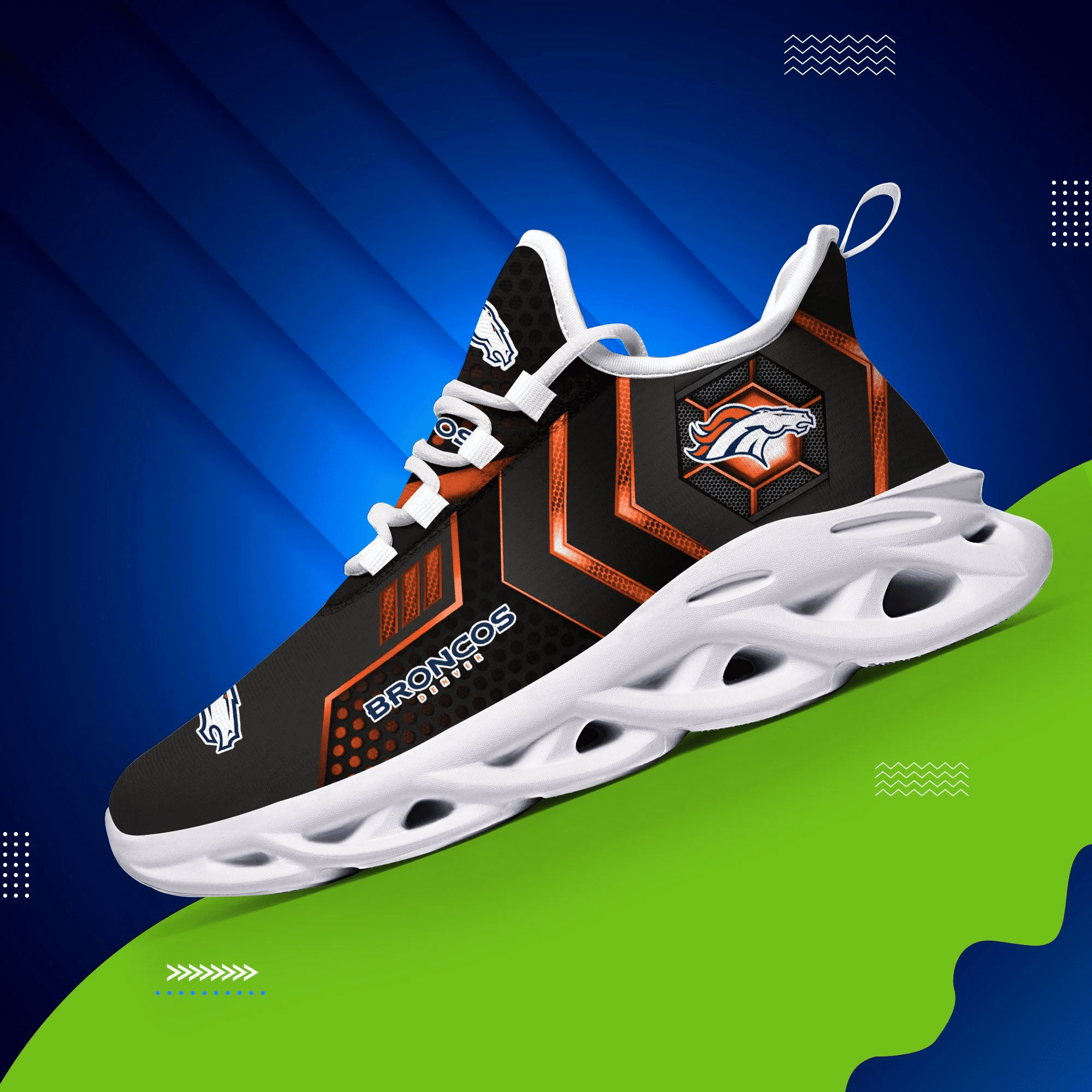 JWFancy Denver Broncos NFL Max Soul Shoes Sneakers For Men And Women
