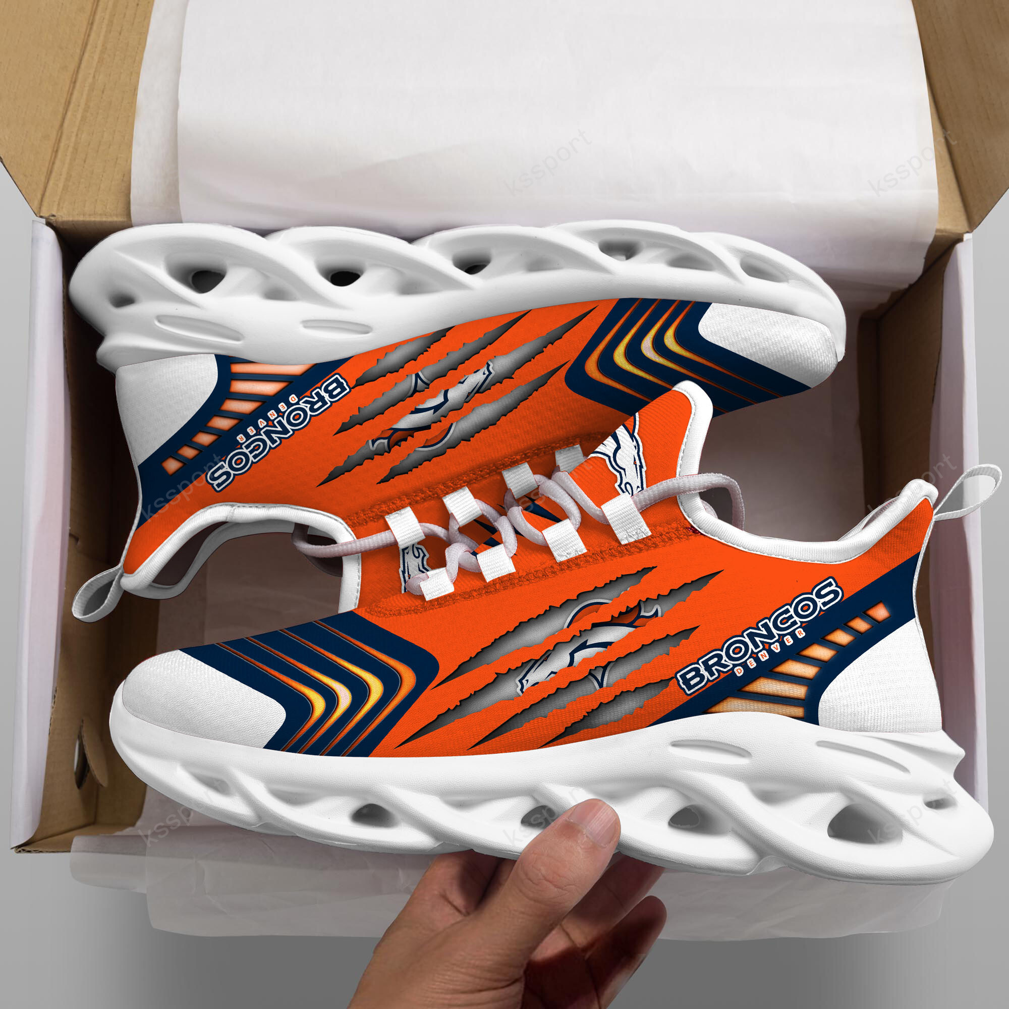 JWFancy Denver Broncos NFL Max Soul Shoes Sneakers For Men And Women