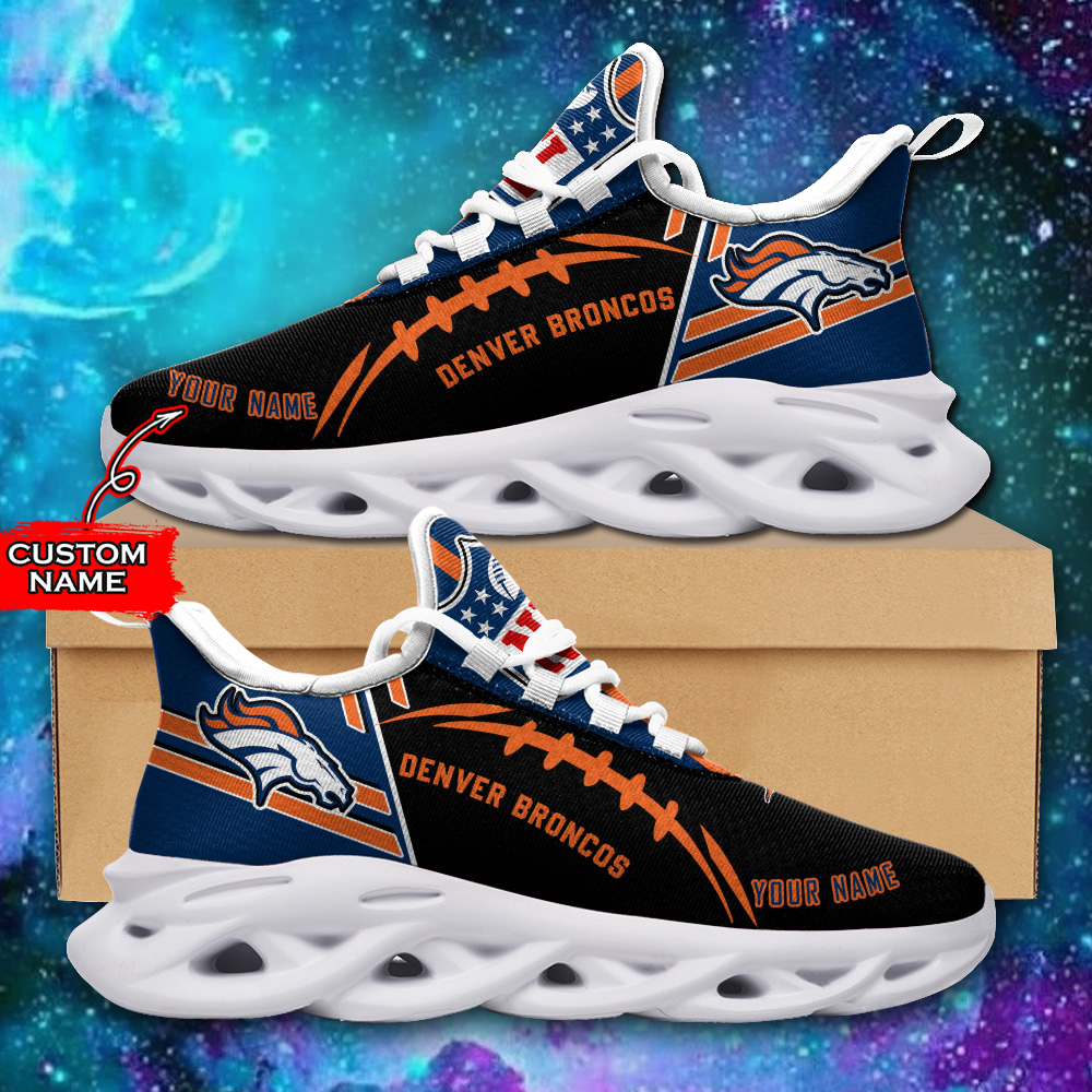 JWFancy Denver Broncos NFL Max Soul Shoes Sneakers For Men And Women