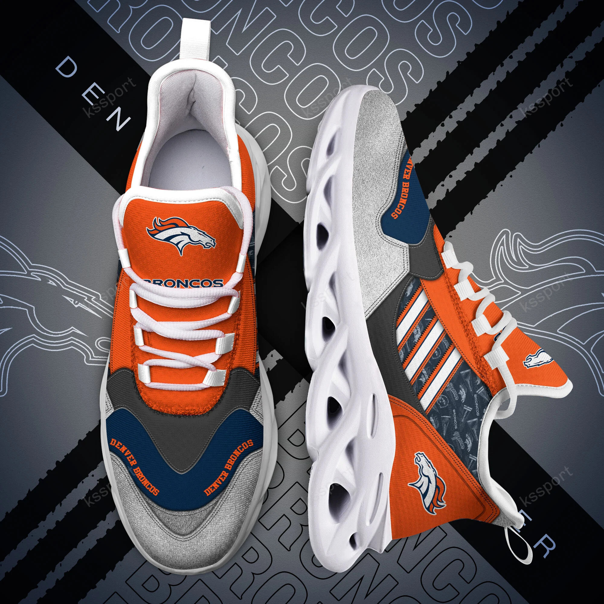 JWFancy Denver Broncos NFL Max Soul Shoes Sneakers For Men And Women