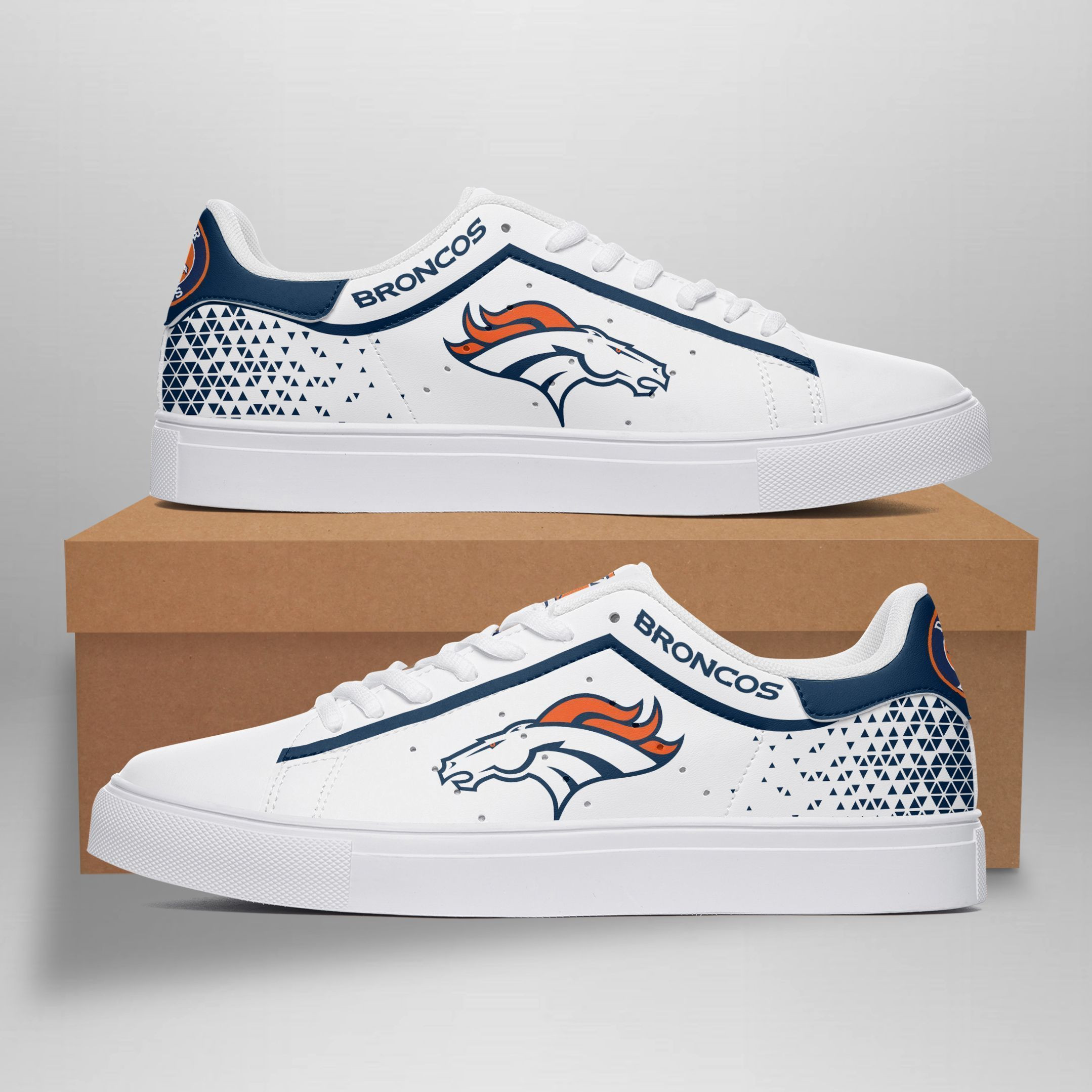 JWFancy Denver Broncos Skate Stan Shoes Sneakes For Men And Women