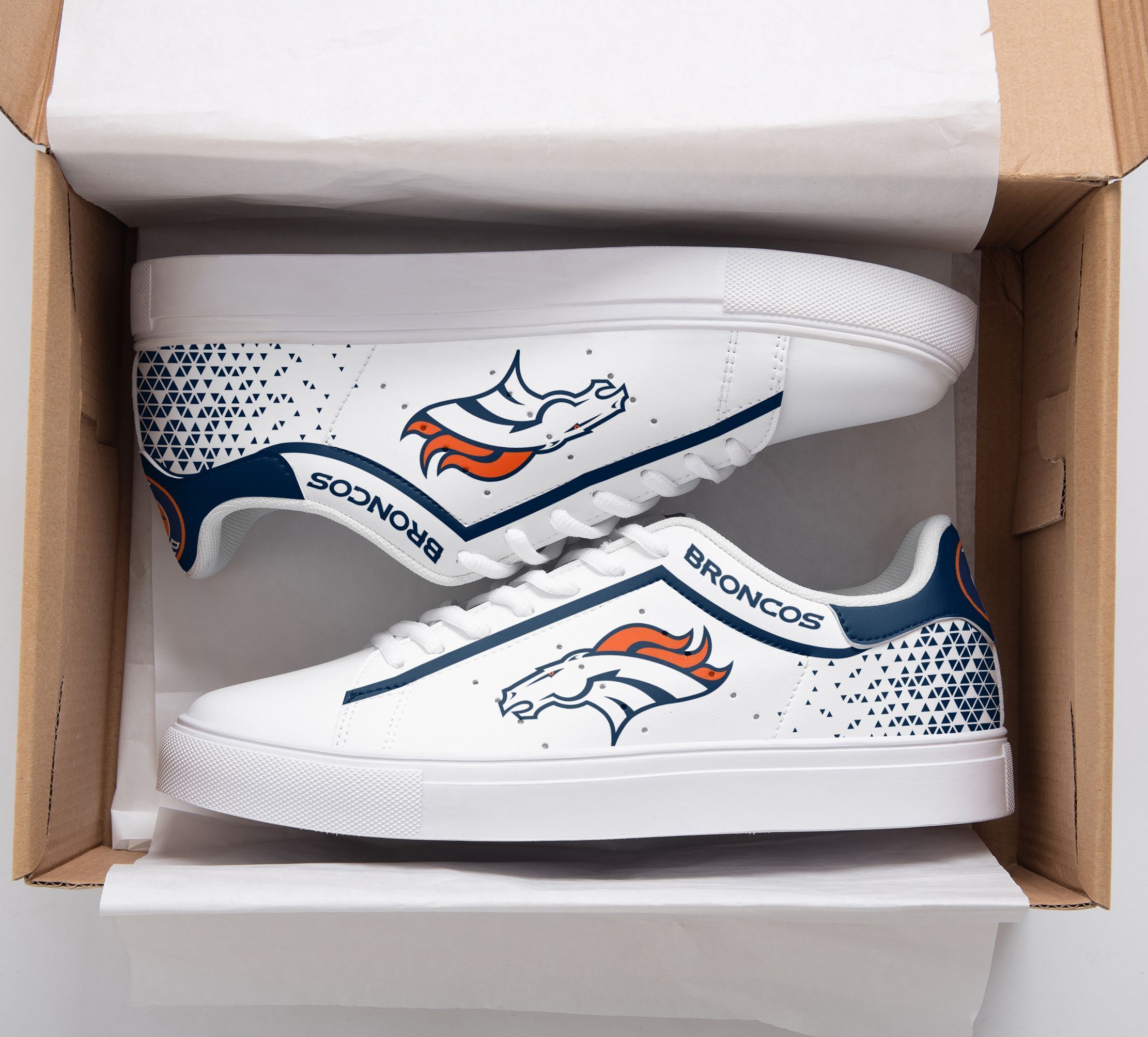 JWFancy Denver Broncos Skate Stan Shoes Sneakes For Men And Women