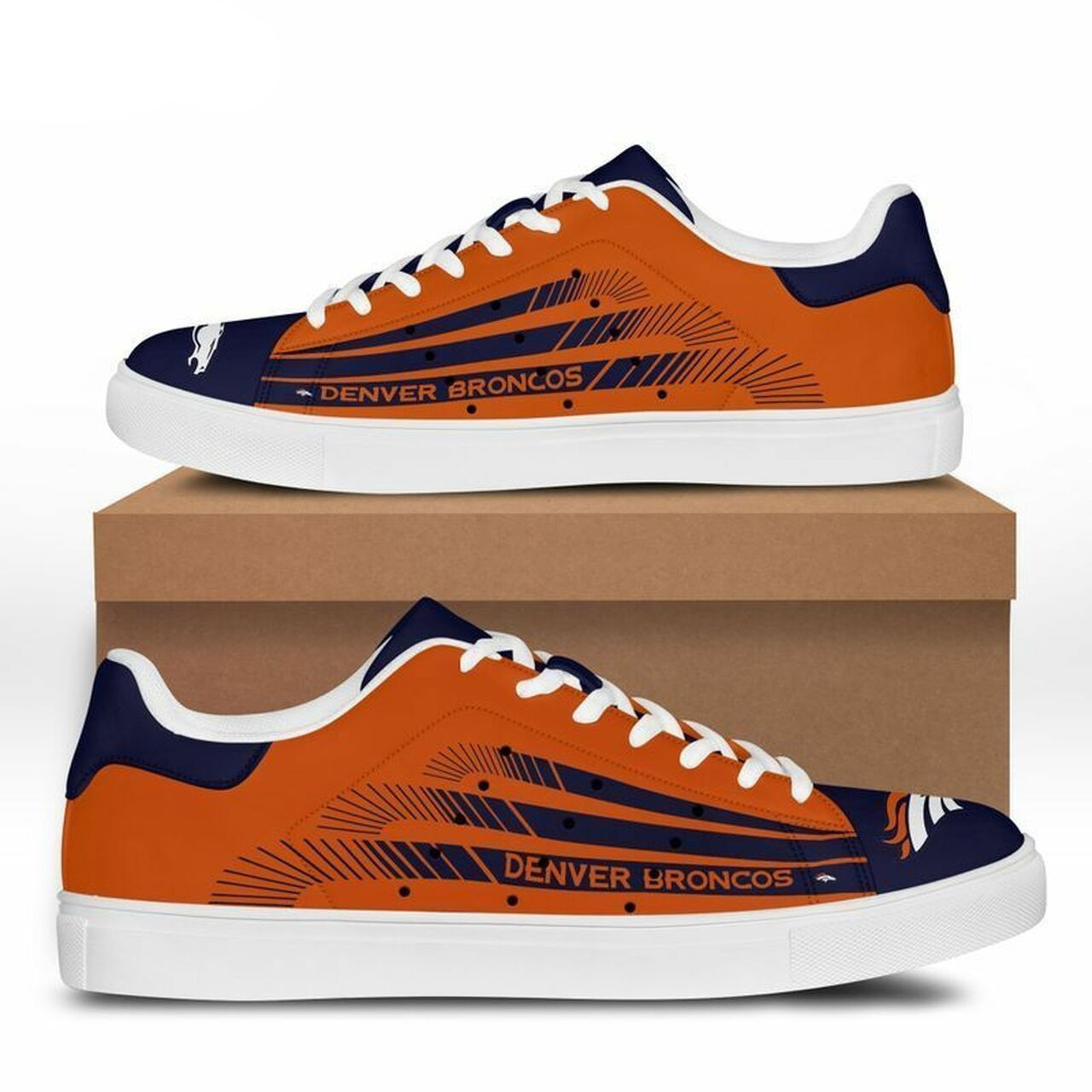 JWFancy Denver Broncos Skate Stan Shoes Sneakes For Men And Women