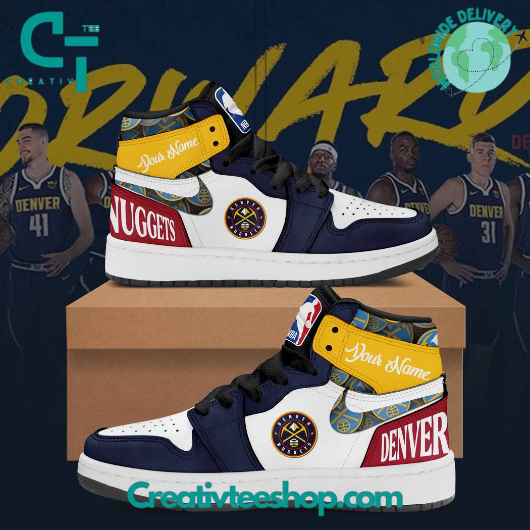 JWFancy Denver Nuggets AJ1 High Sneakers Shoes For Men And Women