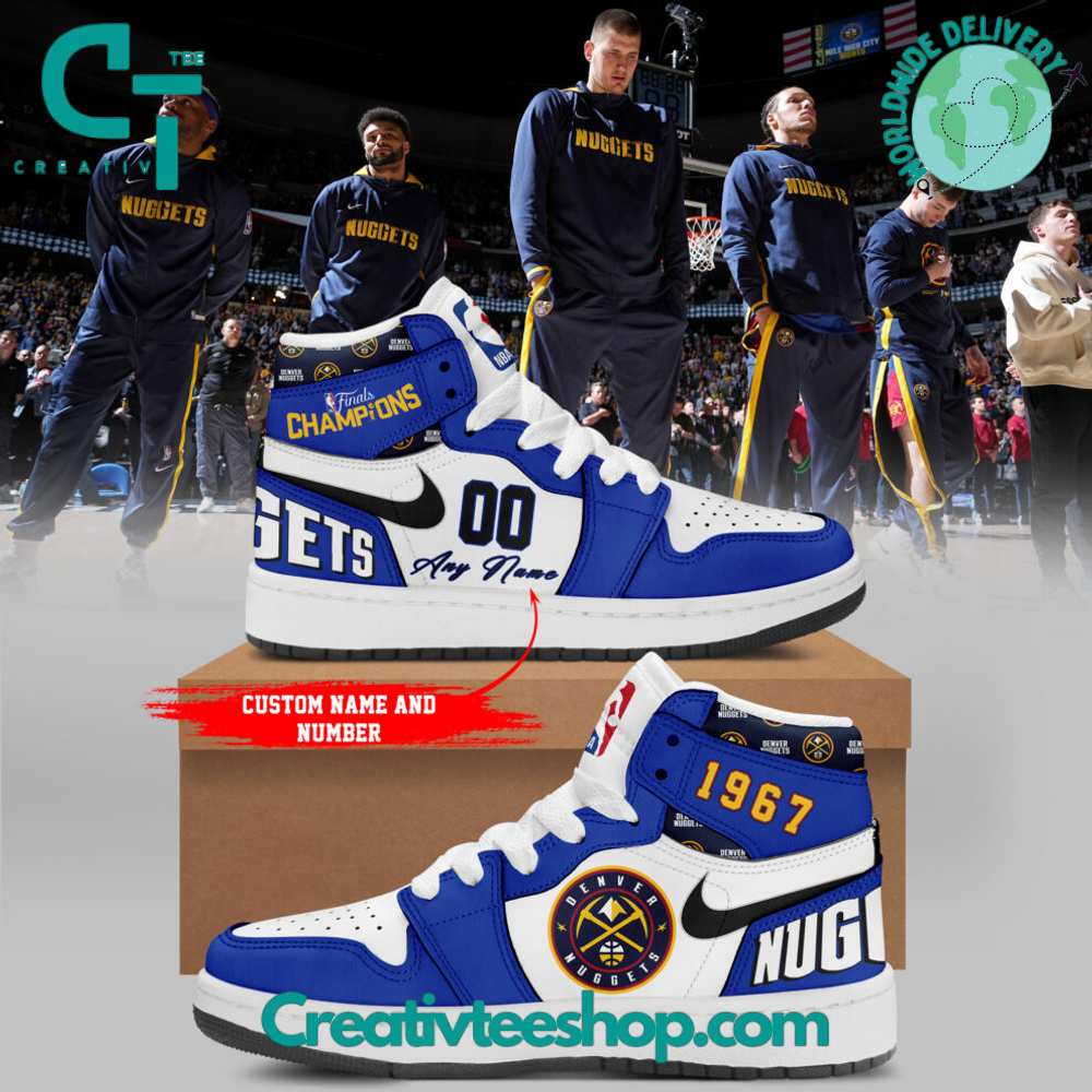 JWFancy Denver Nuggets AJ1 High Sneakers Shoes For Men And Women