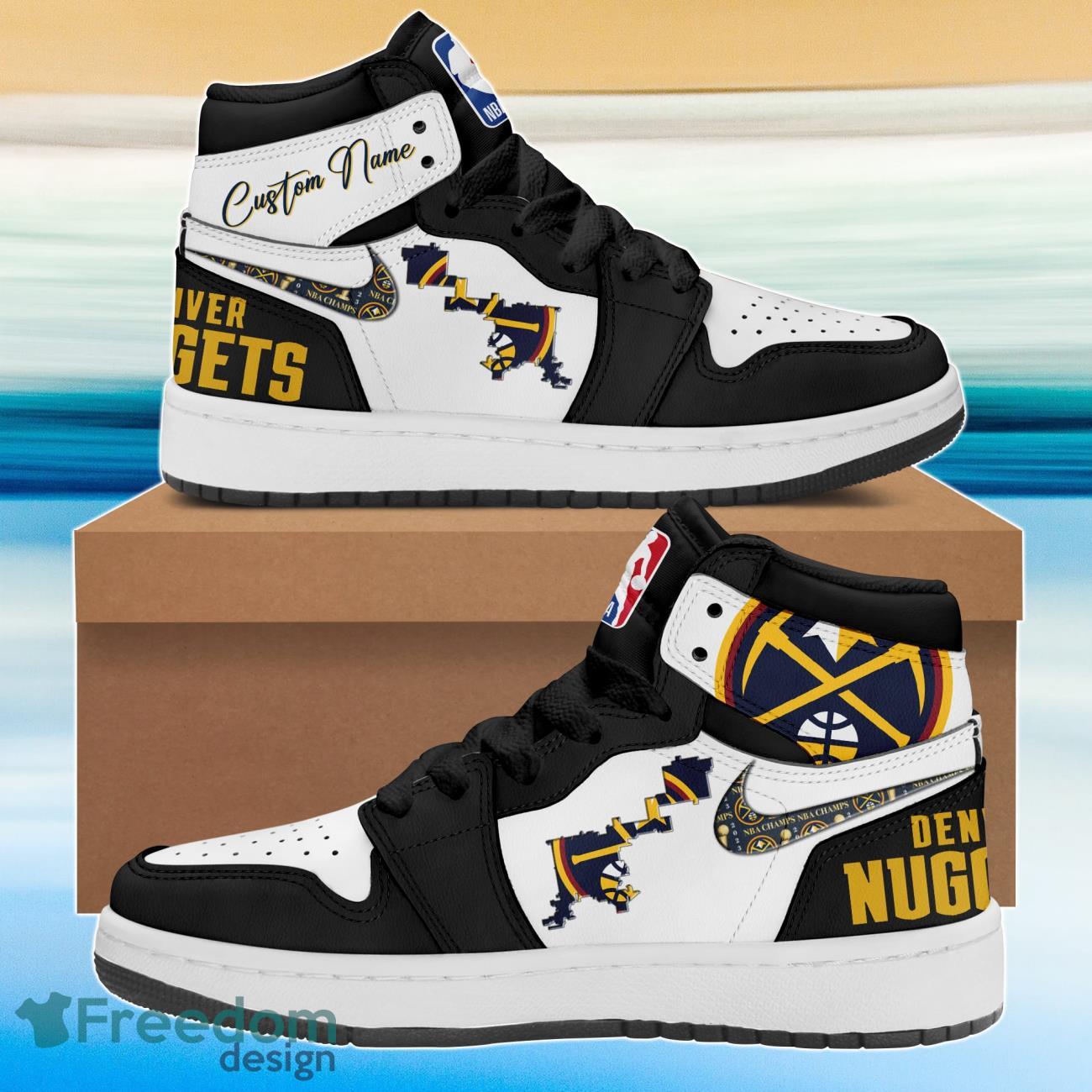 JWFancy Denver Nuggets AJ1 High Sneakers Shoes For Men And Women