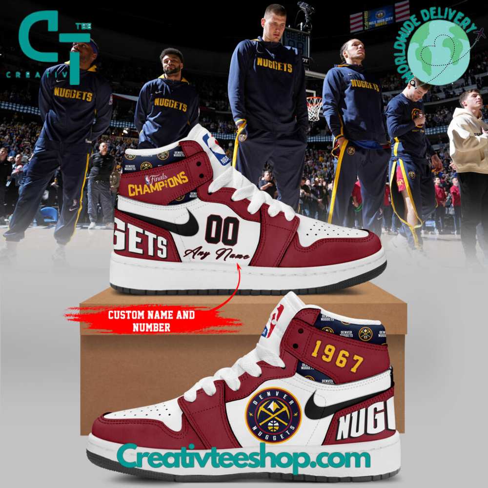 JWFancy Denver Nuggets AJ1 High Sneakers Shoes For Men And Women