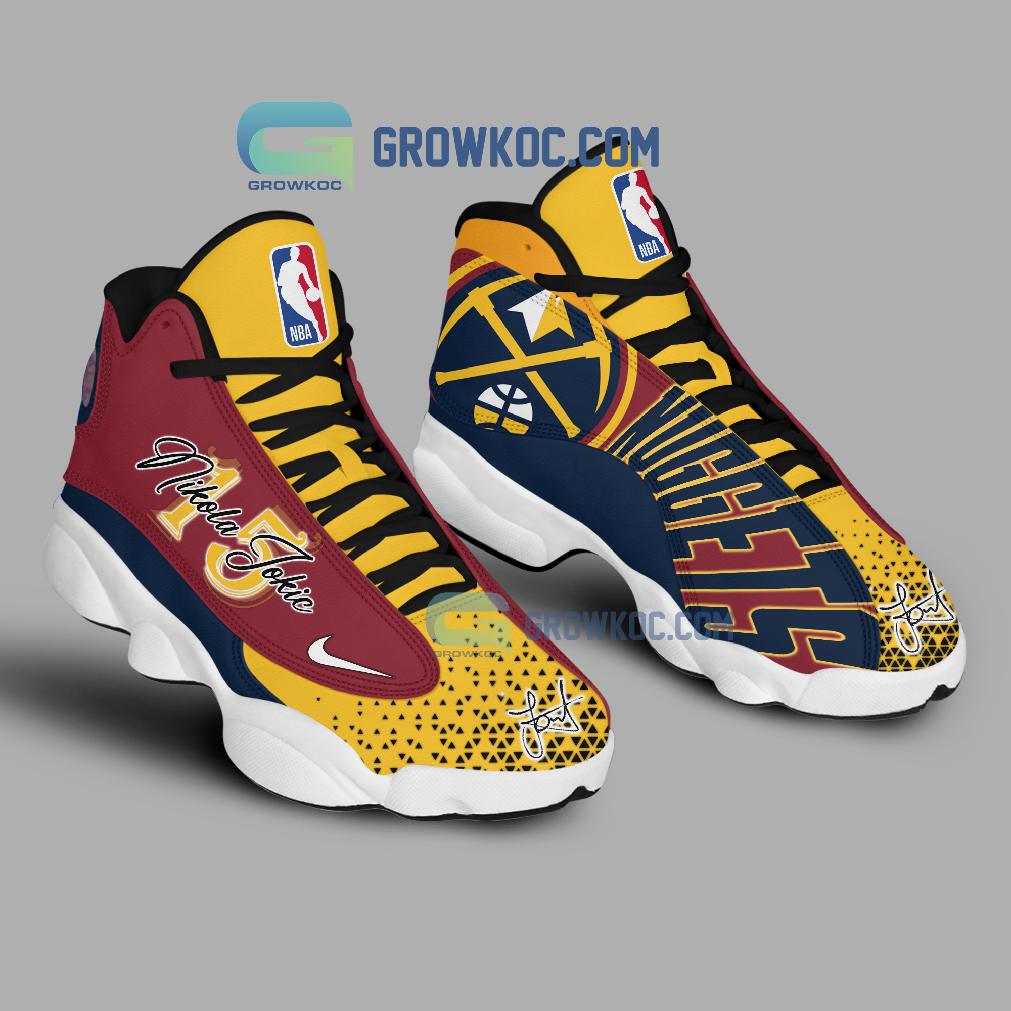 JWFancy Denver Nuggets AJ13 Sneakers Shoes For Men And Women