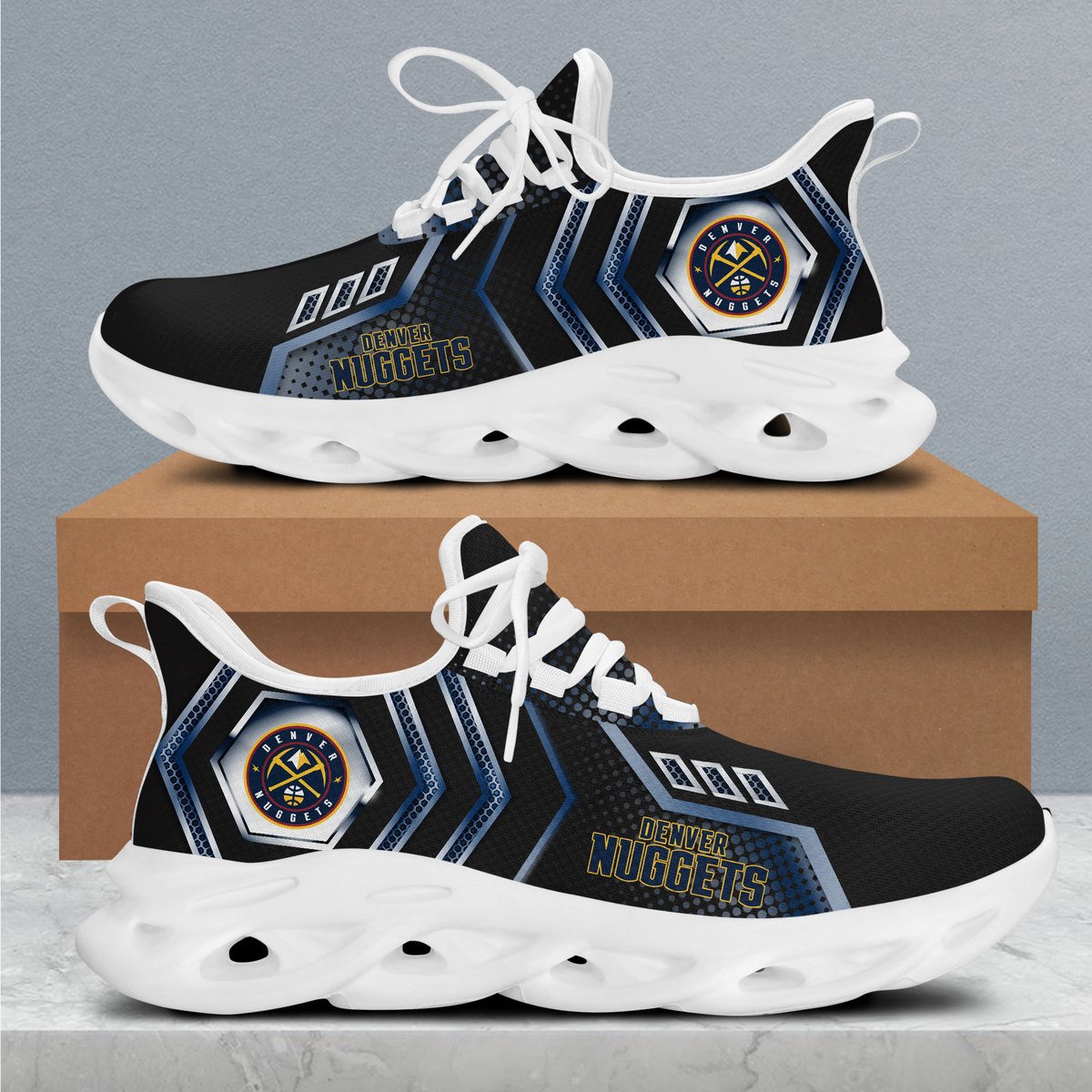 JWFancy Denver Nuggets Max Soul Shoes Sneakers For Men And Women
