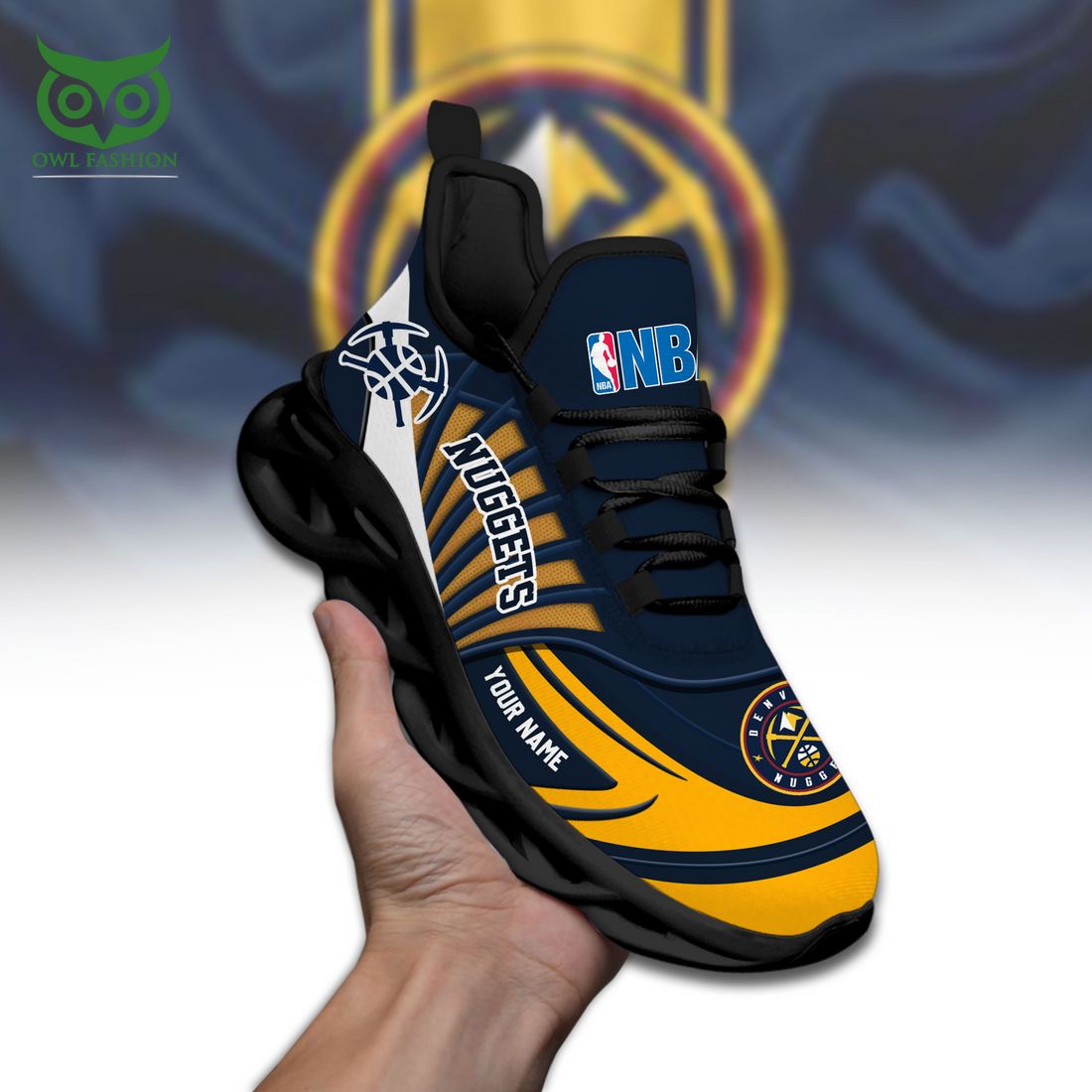 JWFancy Denver Nuggets Max Soul Shoes Sneakers For Men And Women