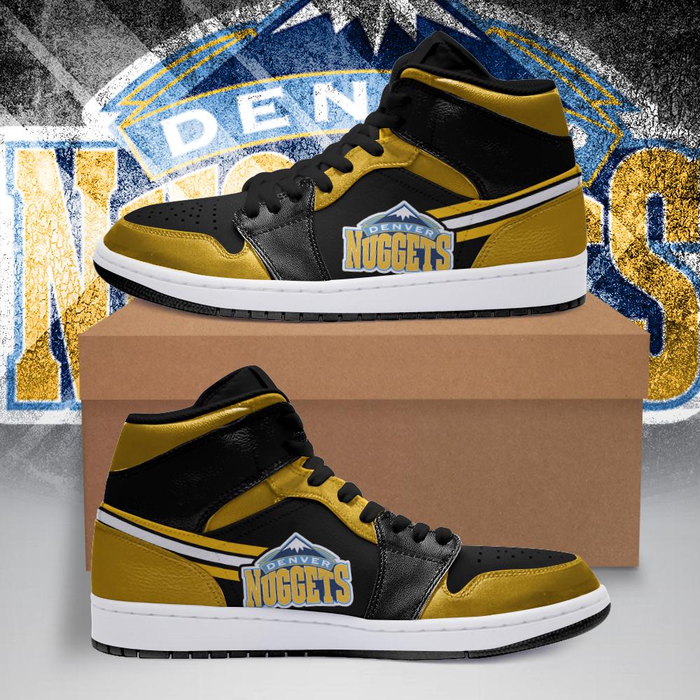 JWFancy Denver Nuggets NBA AJ1 High Sneakers Shoes For Men And Women