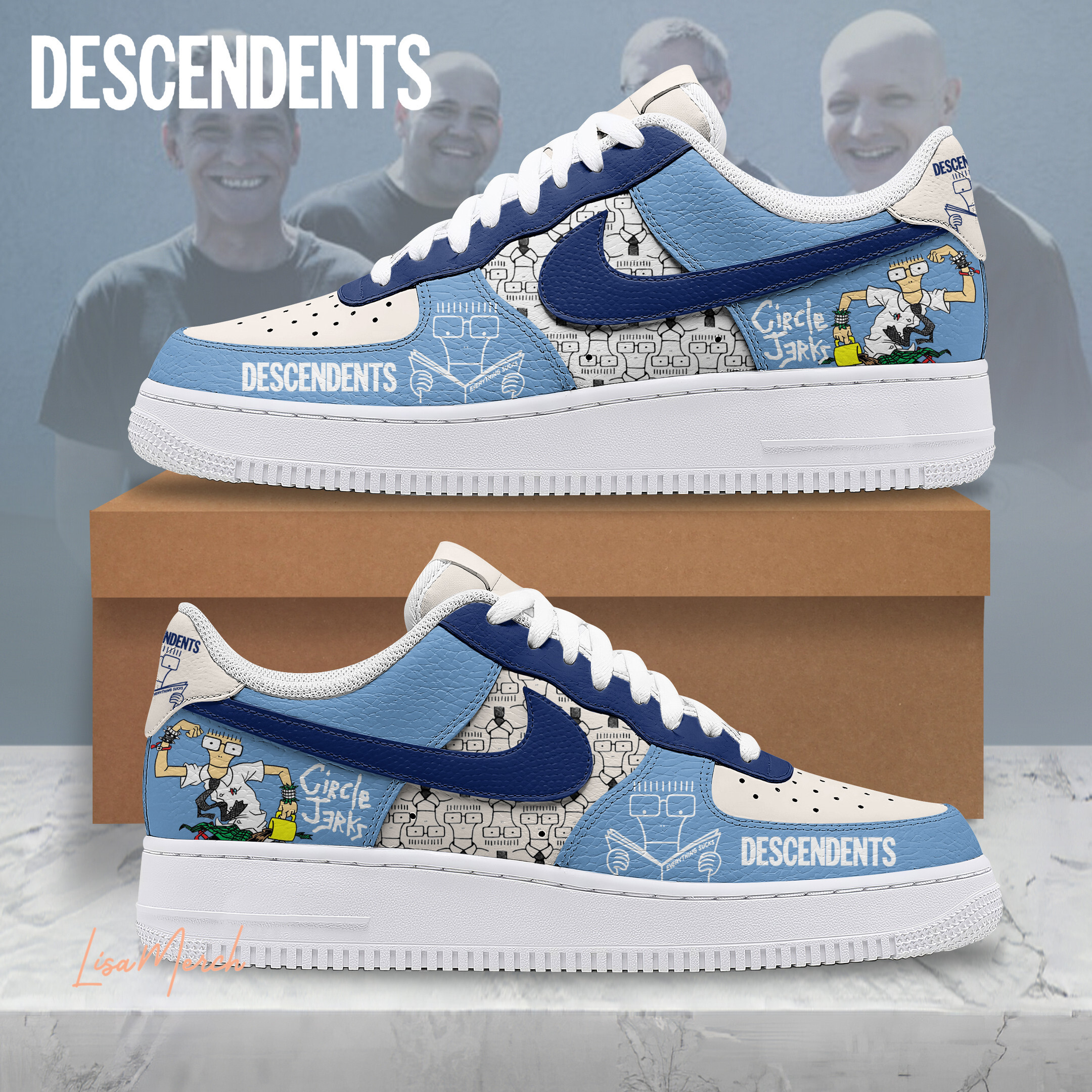 JWFancy Descendents Air Low-Top Sneakers Shoes For Men And Women