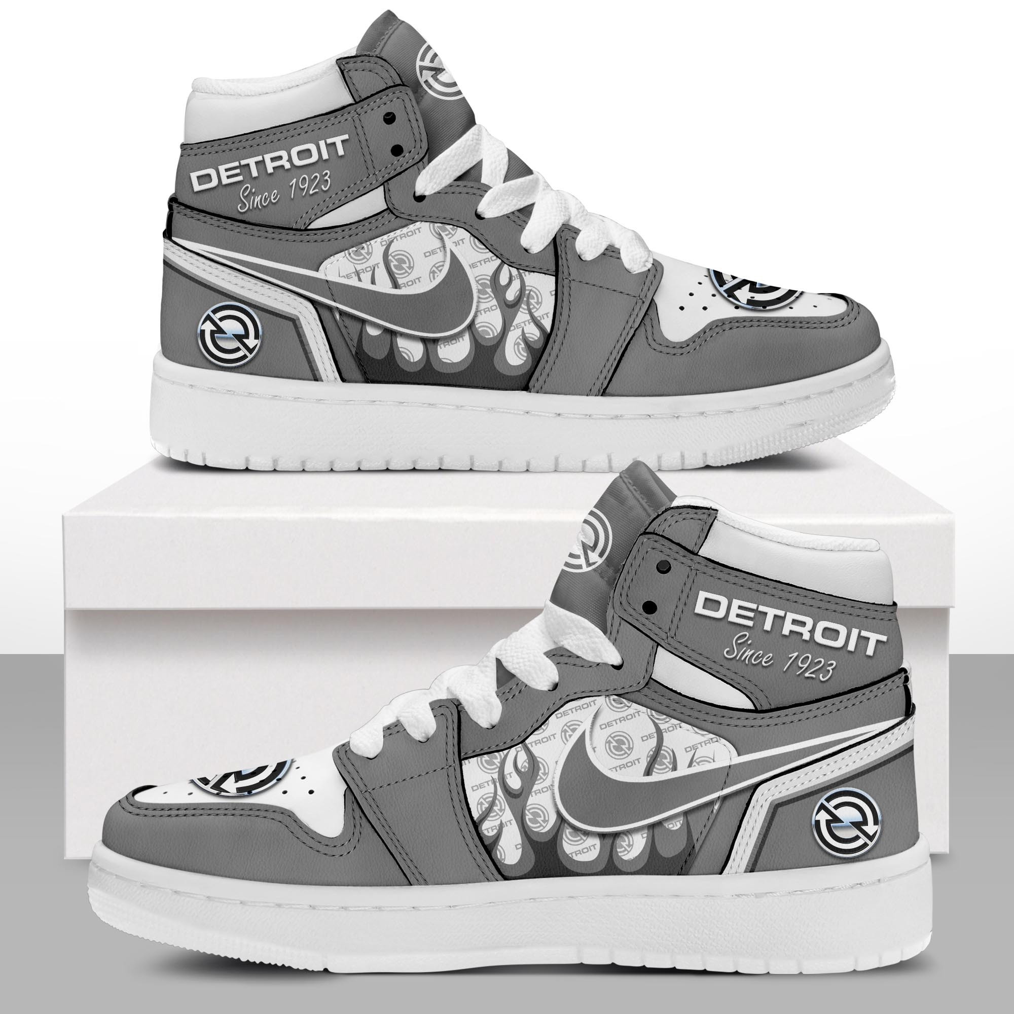 JWFancy Detroit Diesel AJ1 High Sneakers Shoes For Men And Women