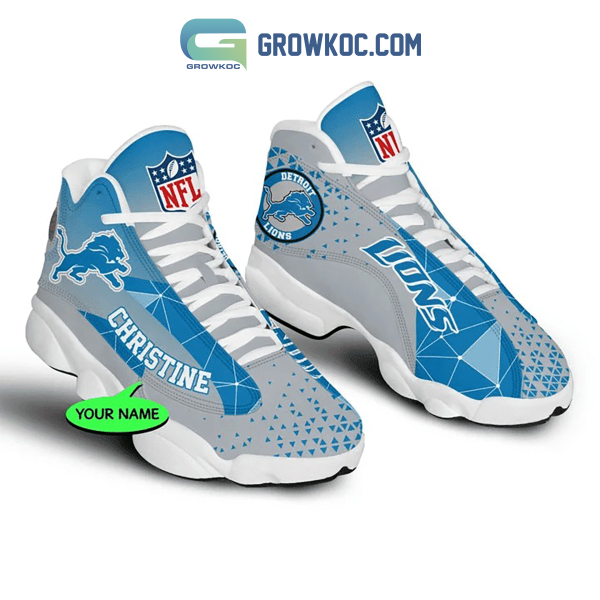 JWFancy Detroit Lions AJ13 Sneakers Shoes For Men And Women
