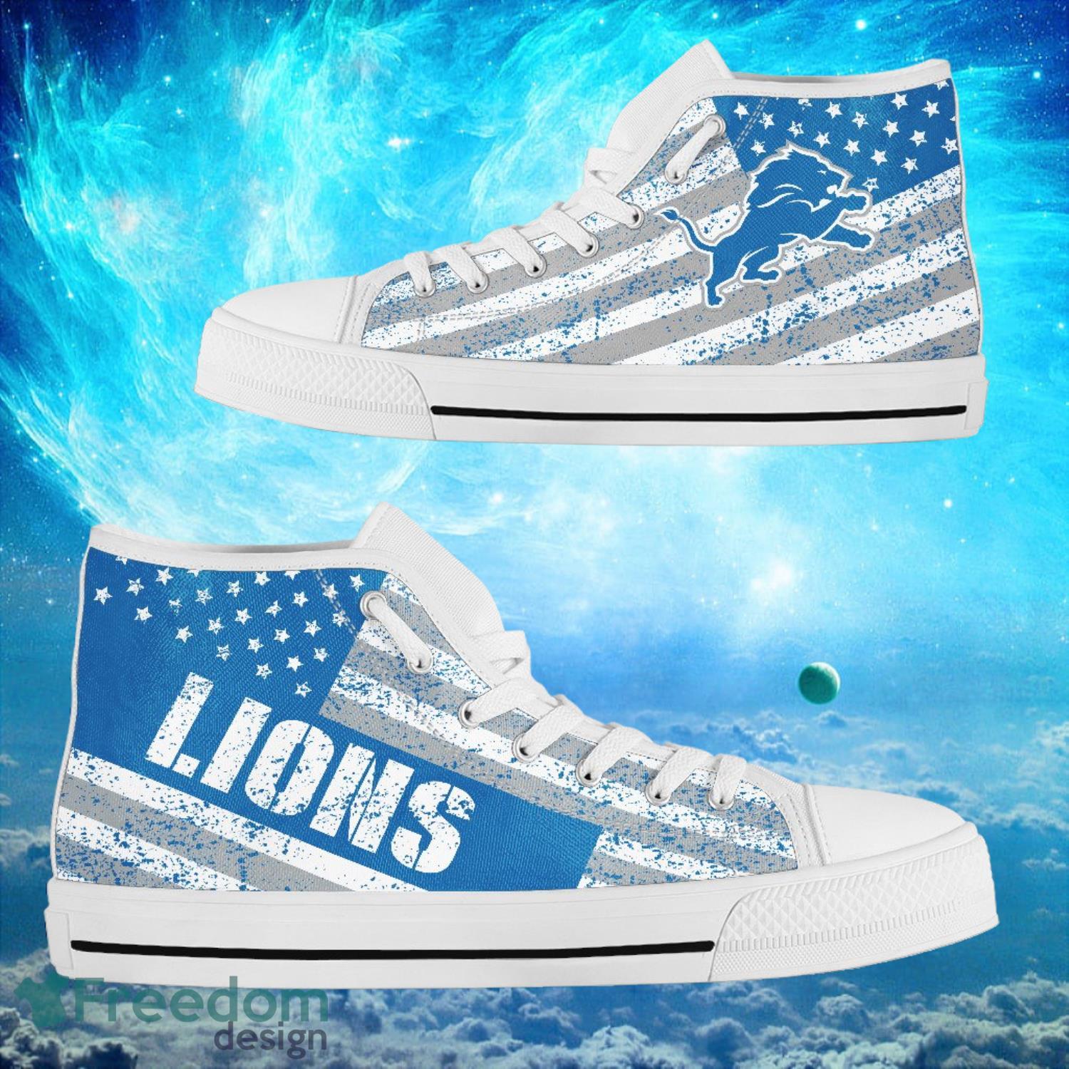 JWFancy Detroit Lions High Top Canvas Sneakers Shoes For Men And Women