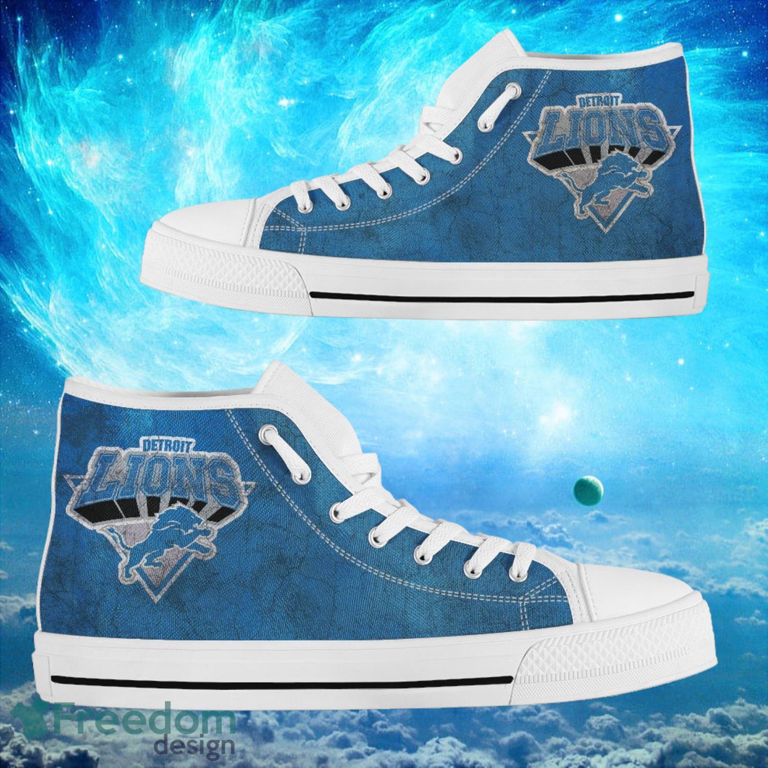 JWFancy Detroit Lions High Top Canvas Sneakers Shoes For Men And Women
