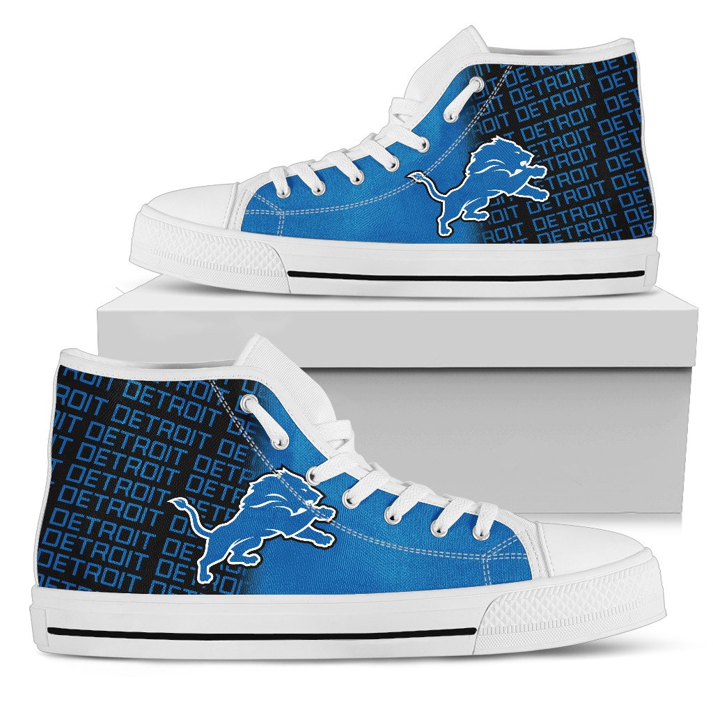 JWFancy Detroit Lions High Top Canvas Sneakers Shoes For Men And Women