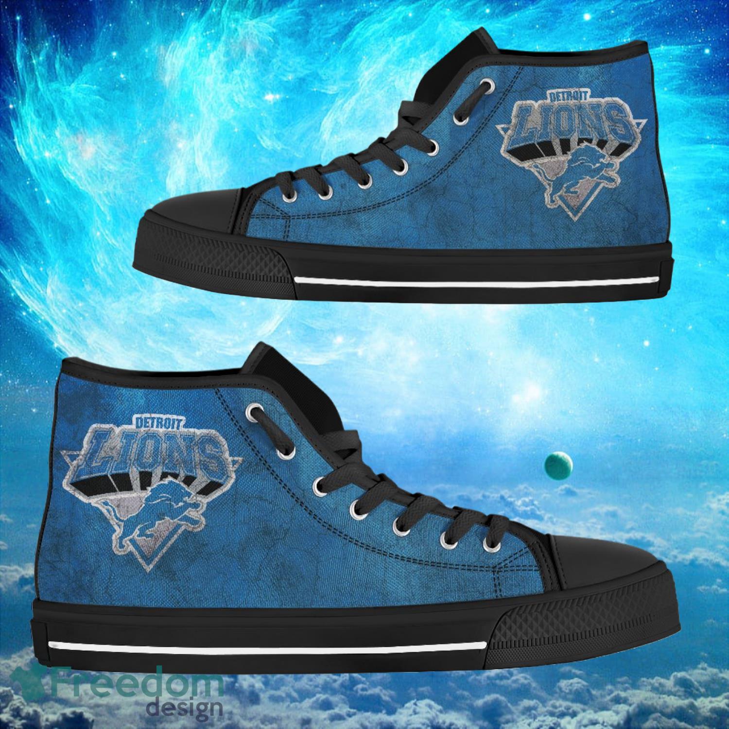 JWFancy Detroit Lions High Top Canvas Sneakers Shoes For Men And Women