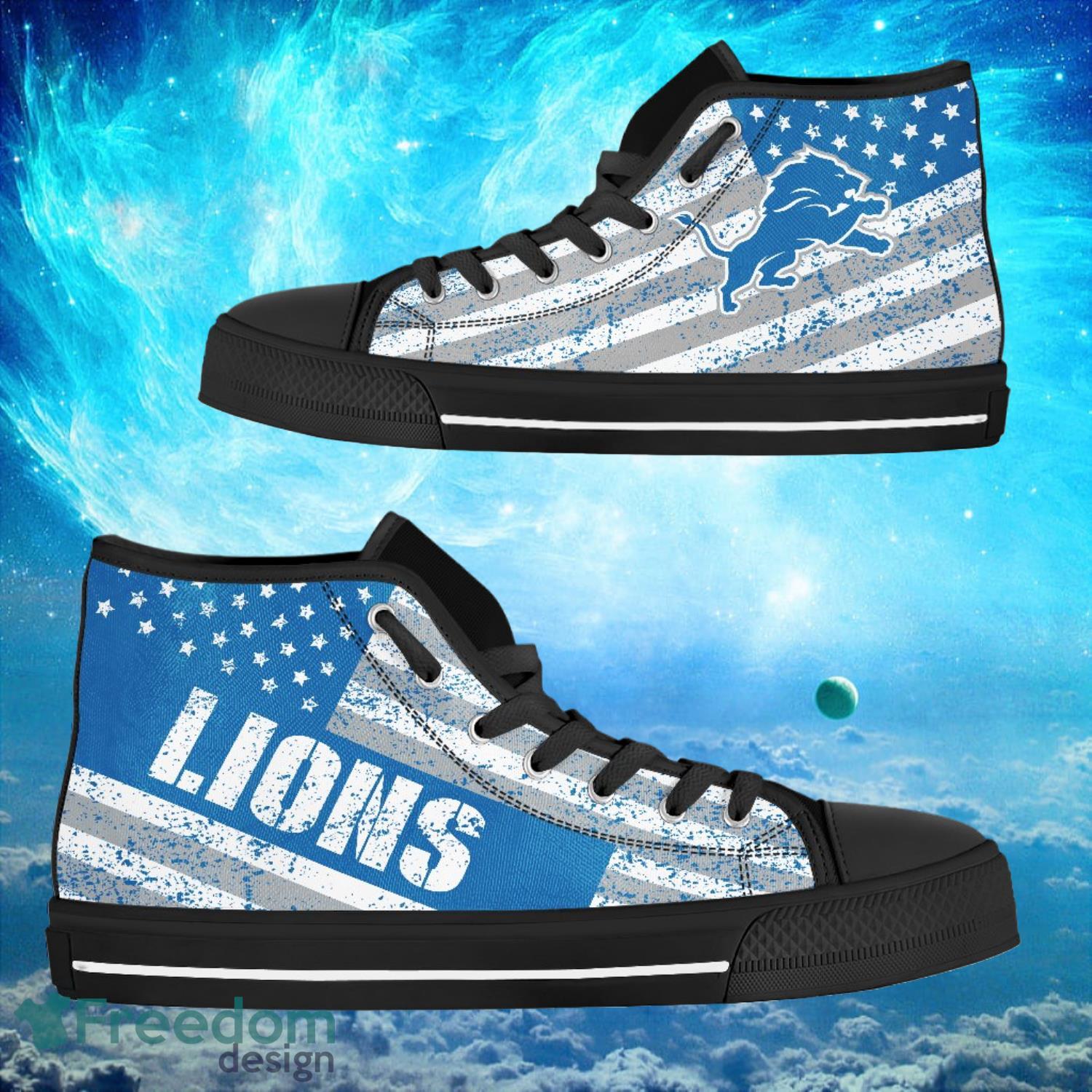 JWFancy Detroit Lions High Top Canvas Sneakers Shoes For Men And Women