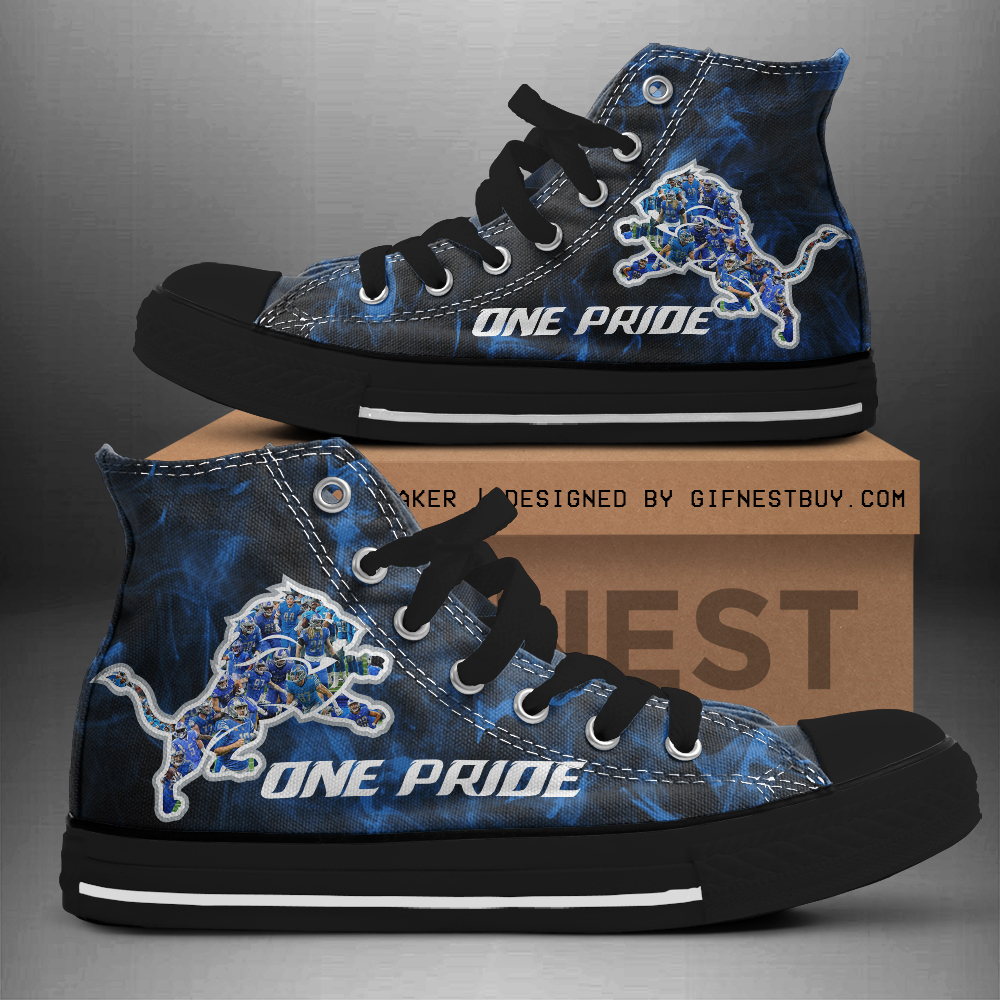 JWFancy Detroit Lions High Top Canvas Sneakers Shoes For Men And Women