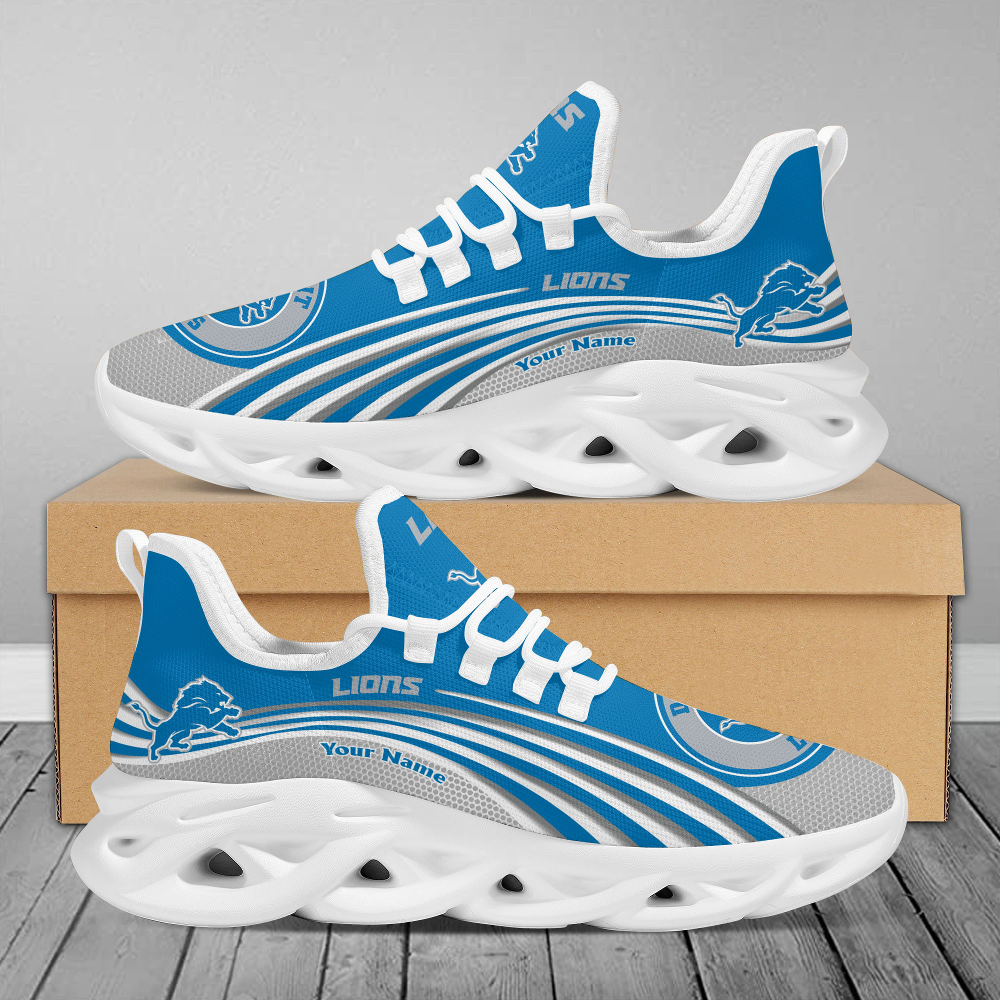 JWFancy Detroit Lions Max Soul Shoes Sneakers For Men And Women