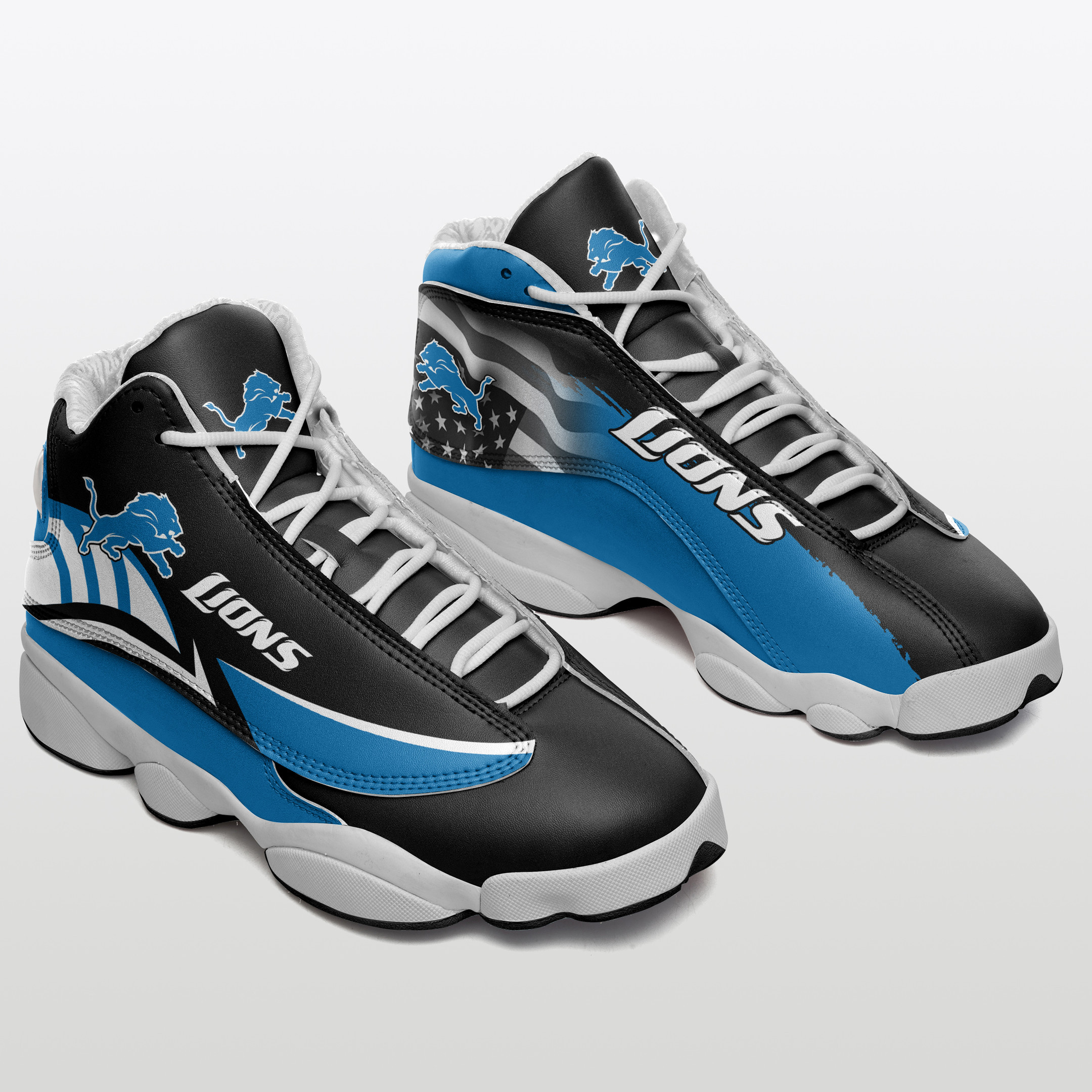 JWFancy Detroit Lions NFL AJ13 Sneakers Shoes For Men And Women