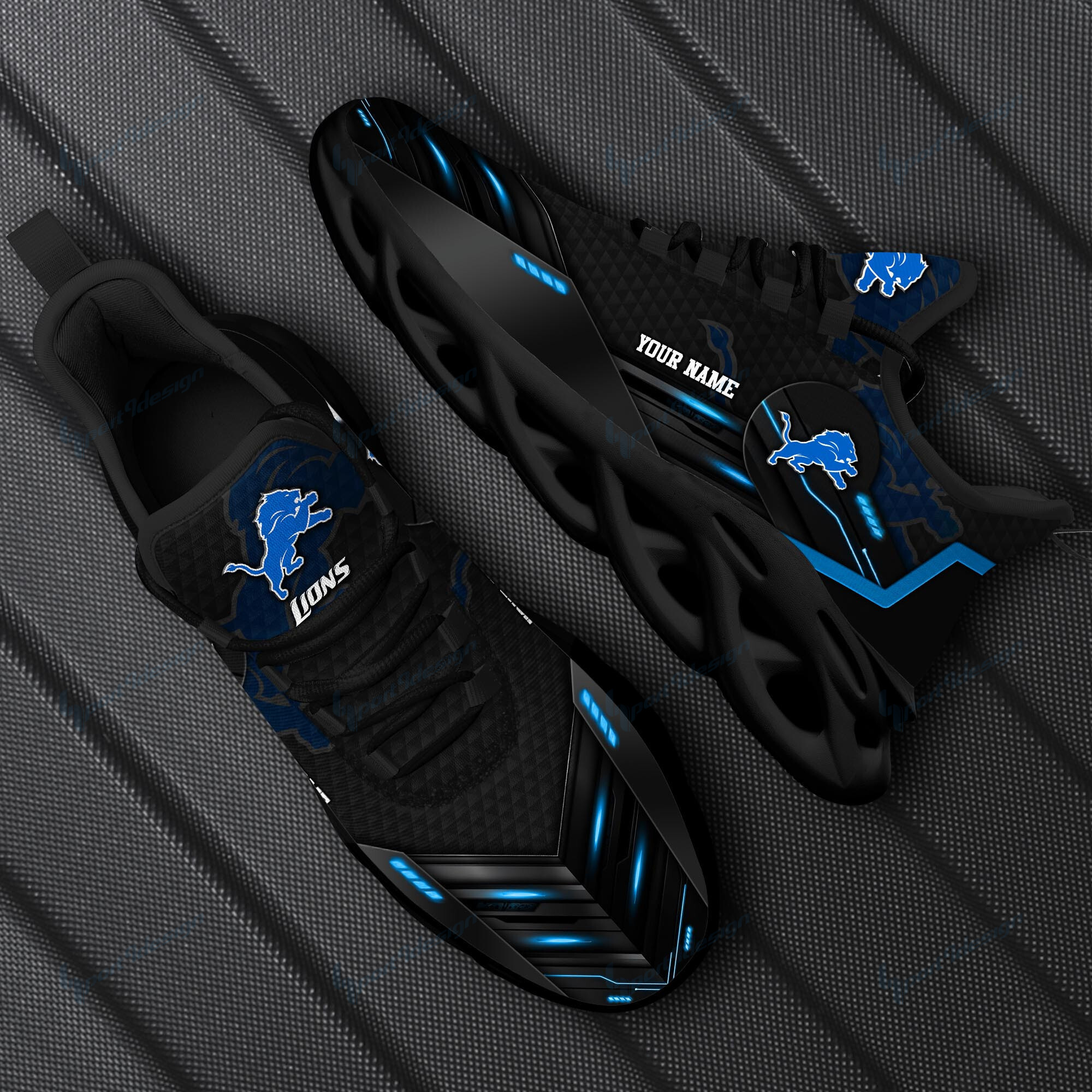 JWFancy Detroit Lions NFL Max Soul Shoes Sneakers For Men And Women