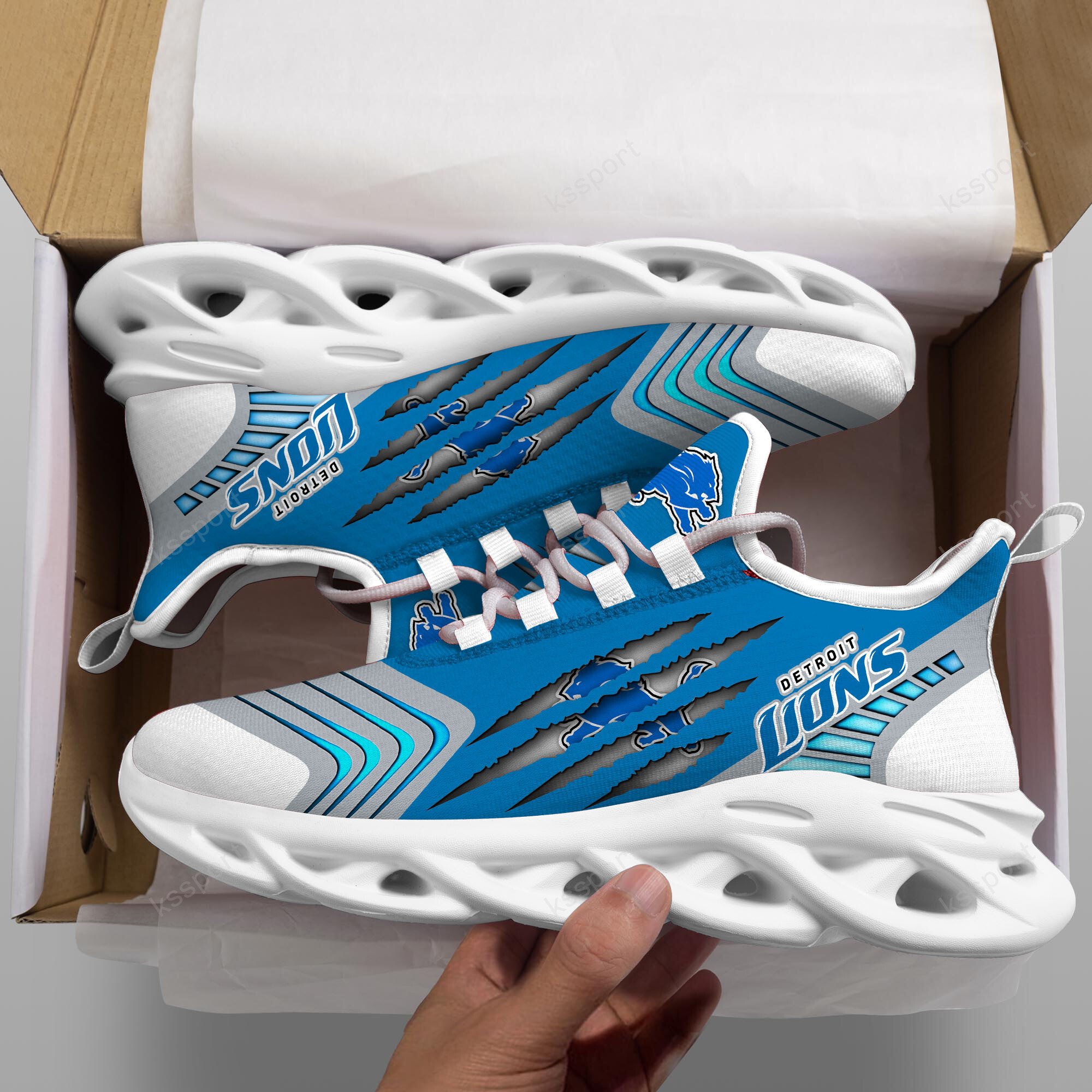 JWFancy Detroit Lions NFL Max Soul Shoes Sneakers For Men And Women