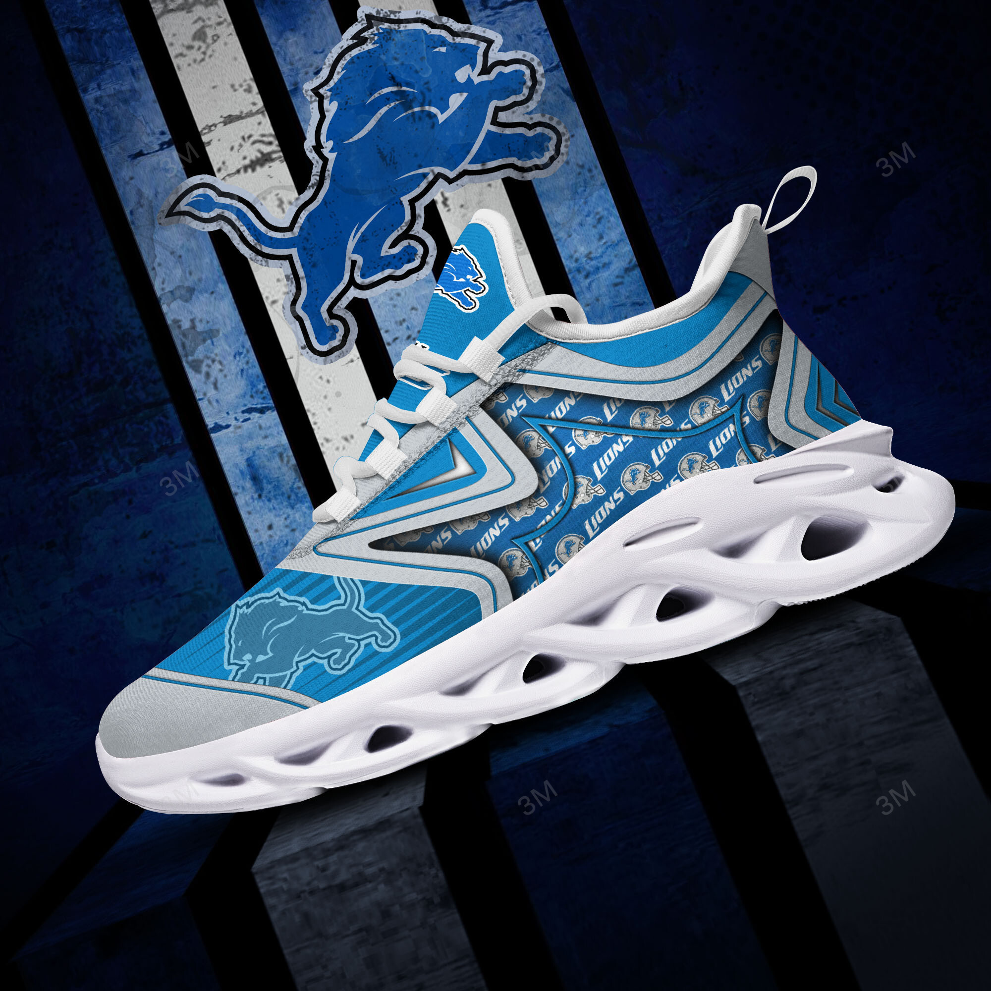 JWFancy Detroit Lions NFL Max Soul Shoes Sneakers For Men And Women