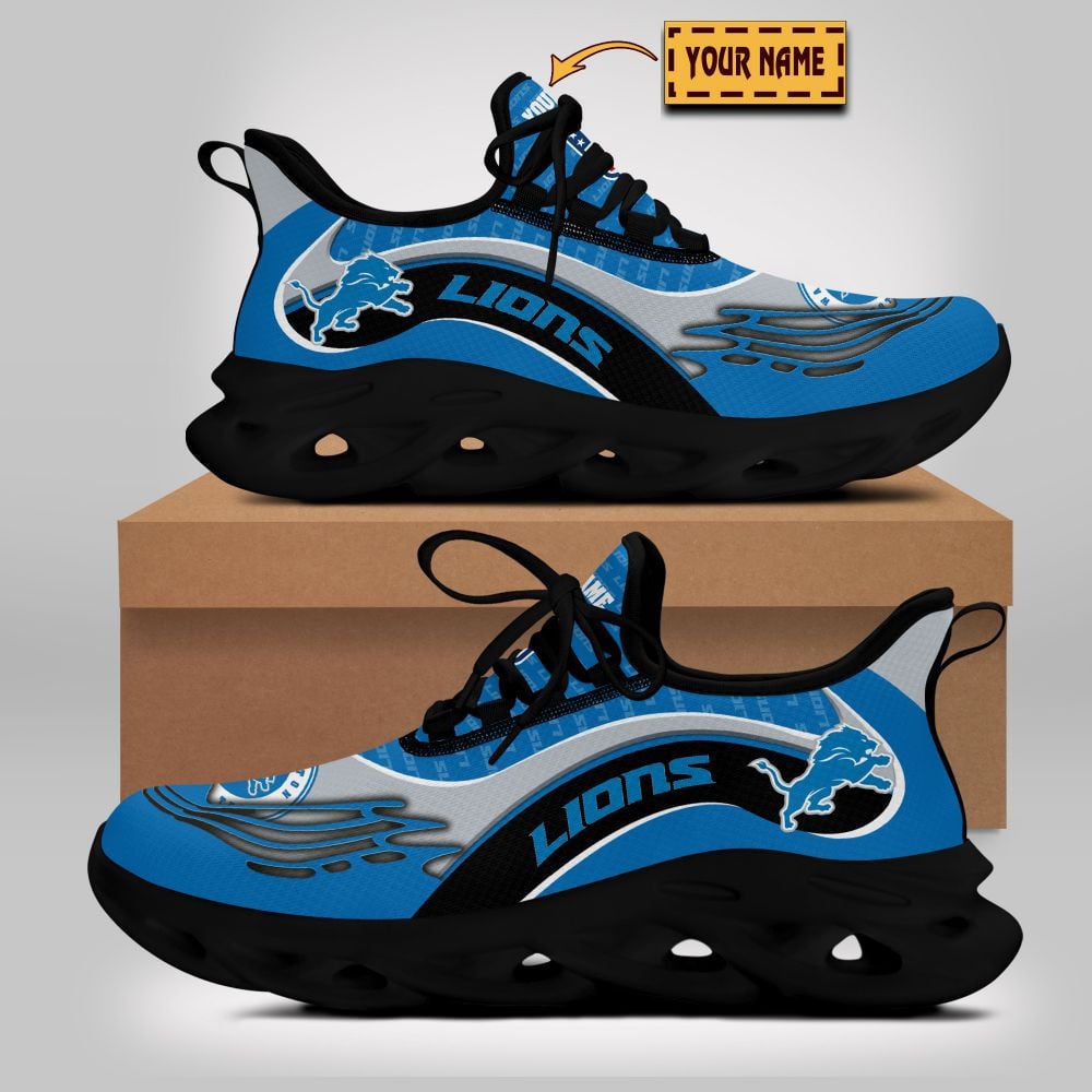 JWFancy Detroit Lions NFL Max Soul Shoes Sneakers For Men And Women