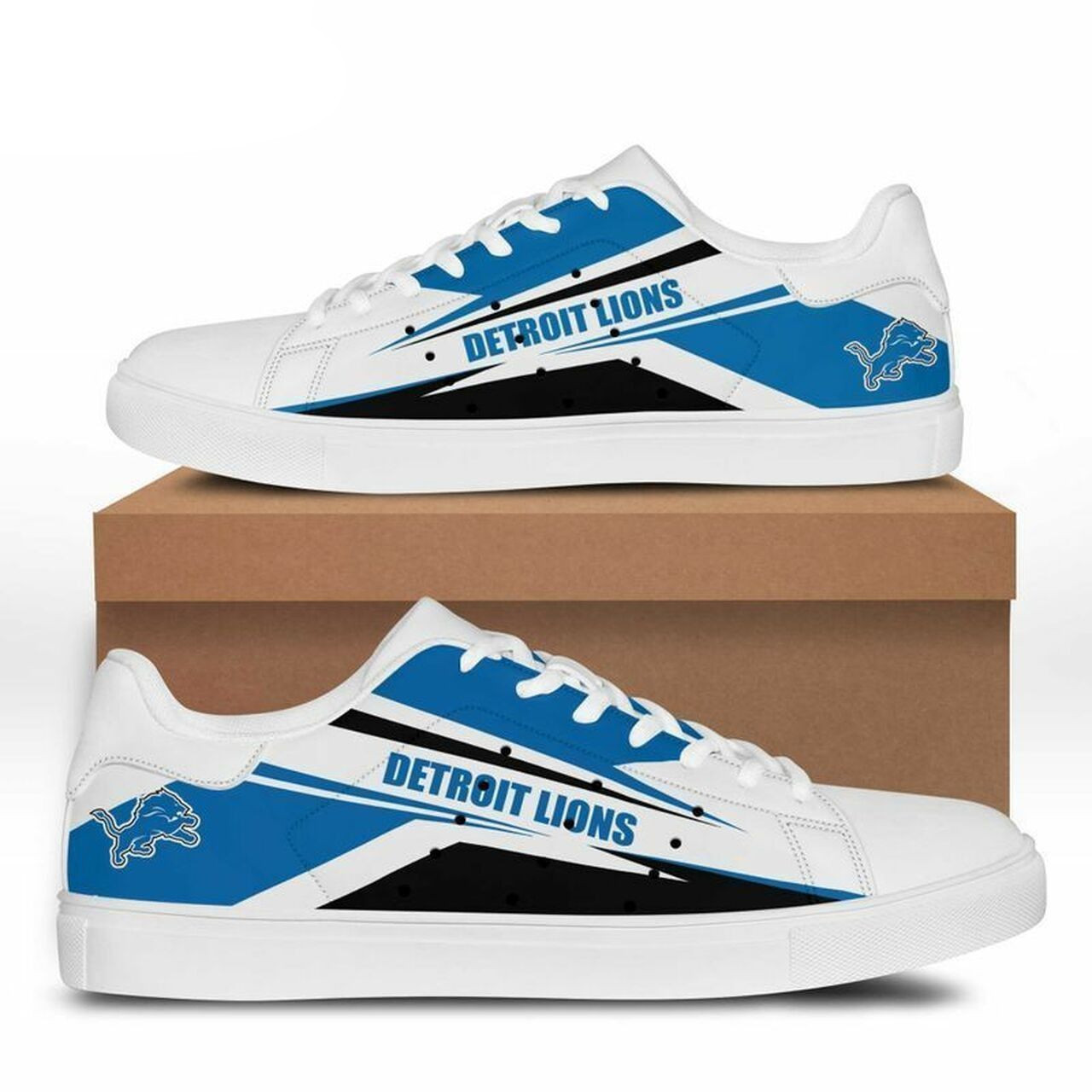 JWFancy Detroit Lions Skate Stan Shoes Sneakes For Men And Women