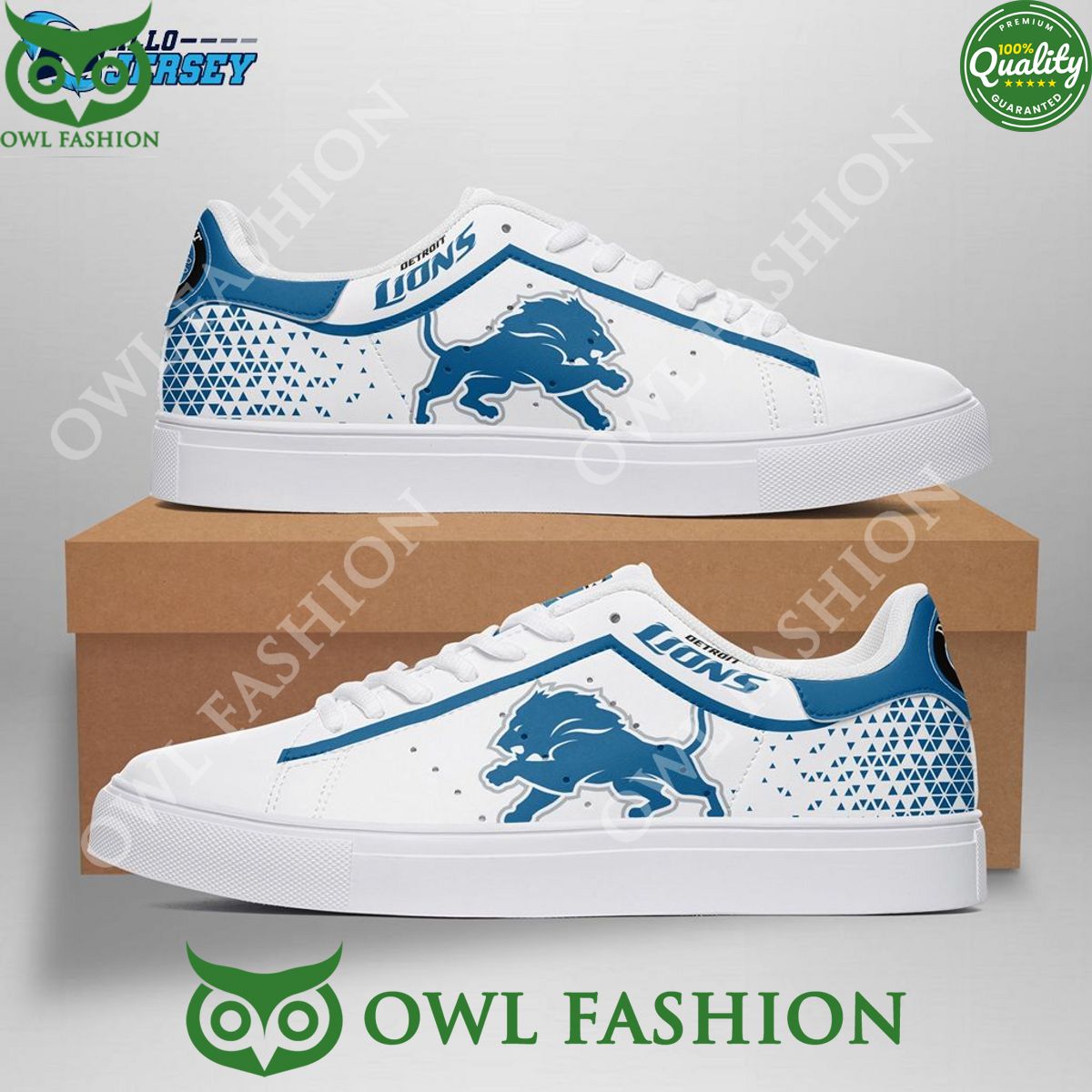JWFancy Detroit Lions Skate Stan Shoes Sneakes For Men And Women