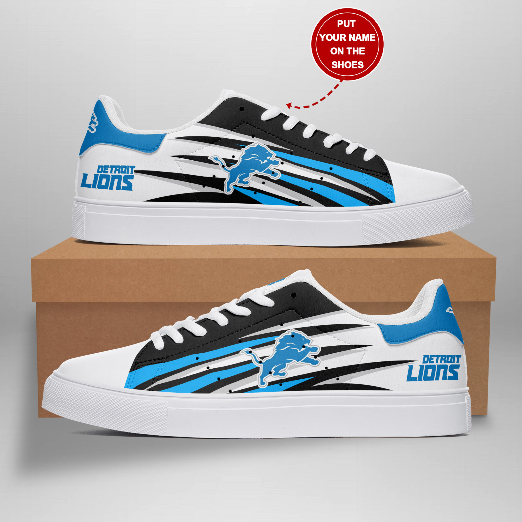 JWFancy Detroit Lions Skate Stan Shoes Sneakes For Men And Women