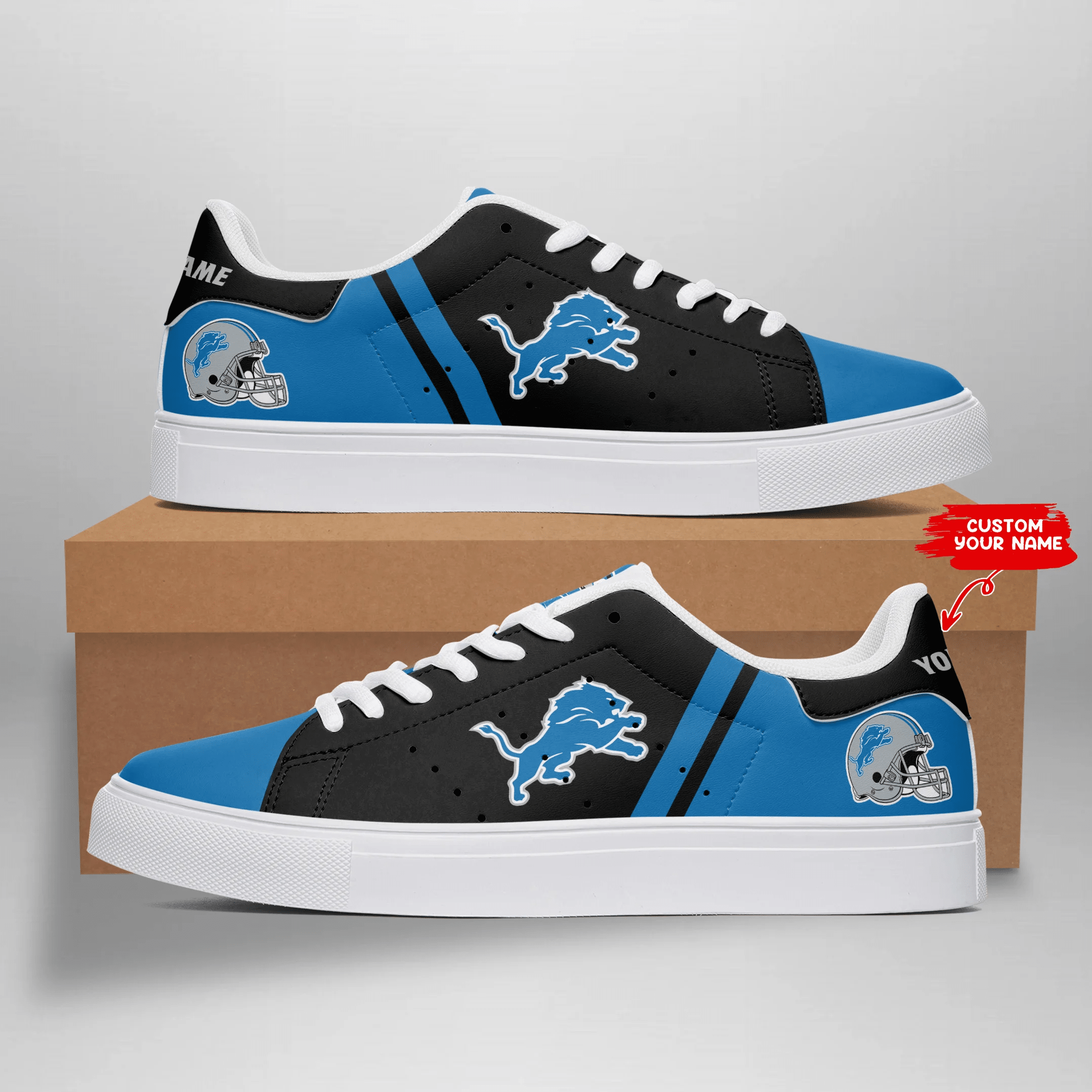 JWFancy Detroit Lions Skate Stan Shoes Sneakes For Men And Women