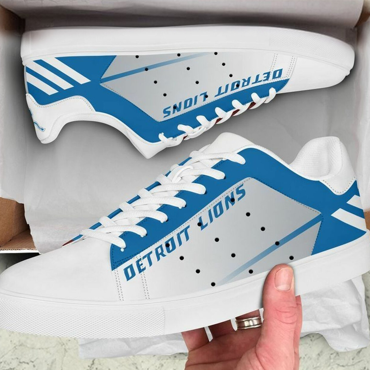 JWFancy Detroit Lions Skate Stan Shoes Sneakes For Men And Women
