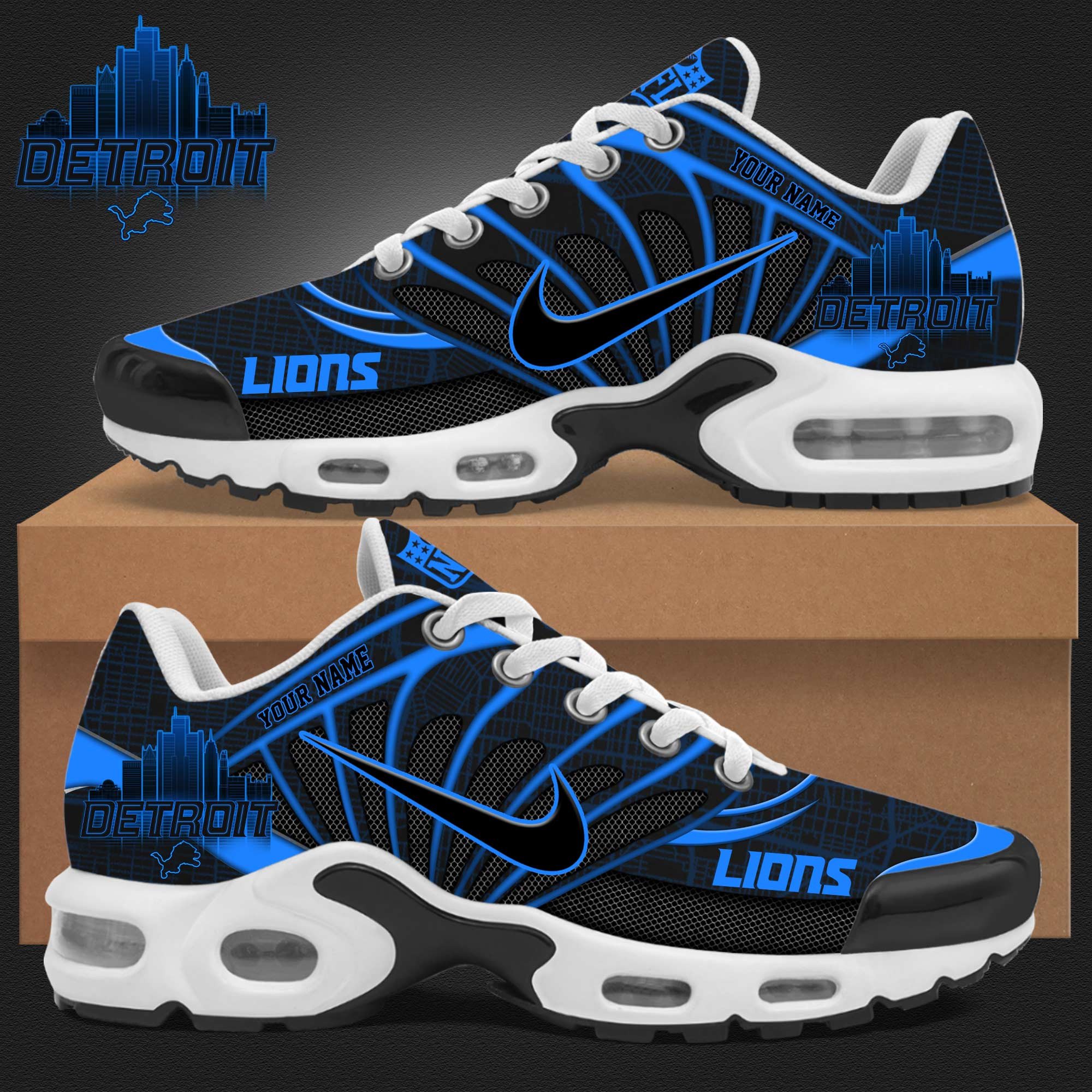 JWFancy Detroit Lions TN Shoes Sneakers For Men And Women
