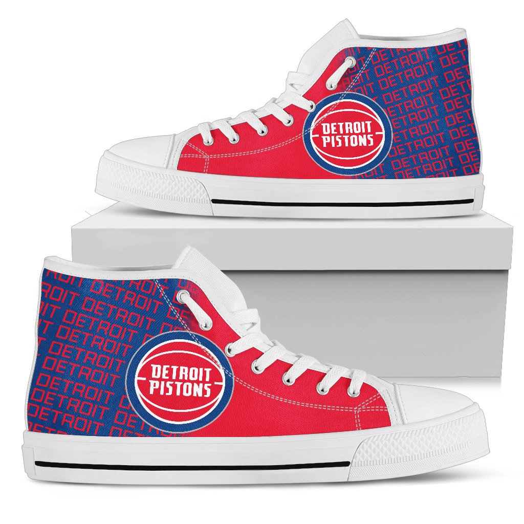 JWFancy Detroit Pistons High Top Canvas Sneakers Shoes For Men And Women