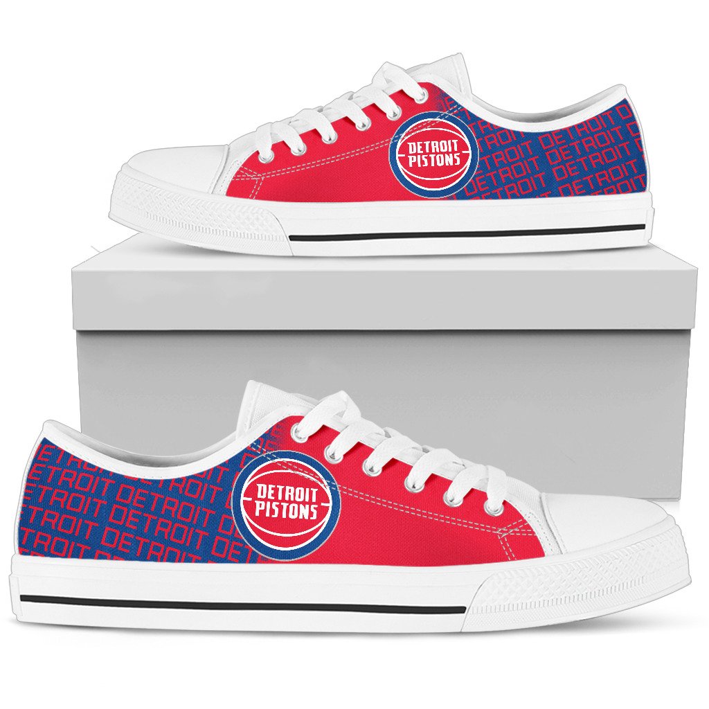 JWFancy Detroit Pistons Low Top Canvas Sneakers Shoes For Men And Women