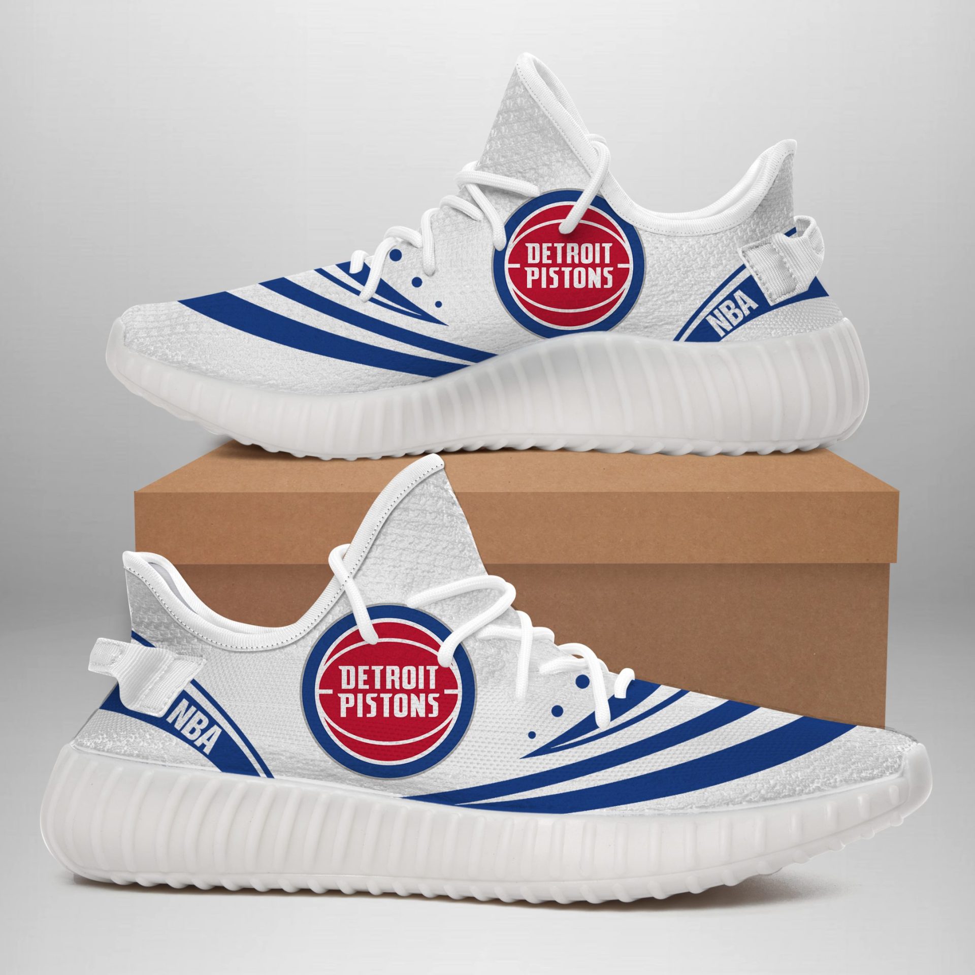 JWFancy Detroit Pistons Yeezy Boost Shoes For Men And Women