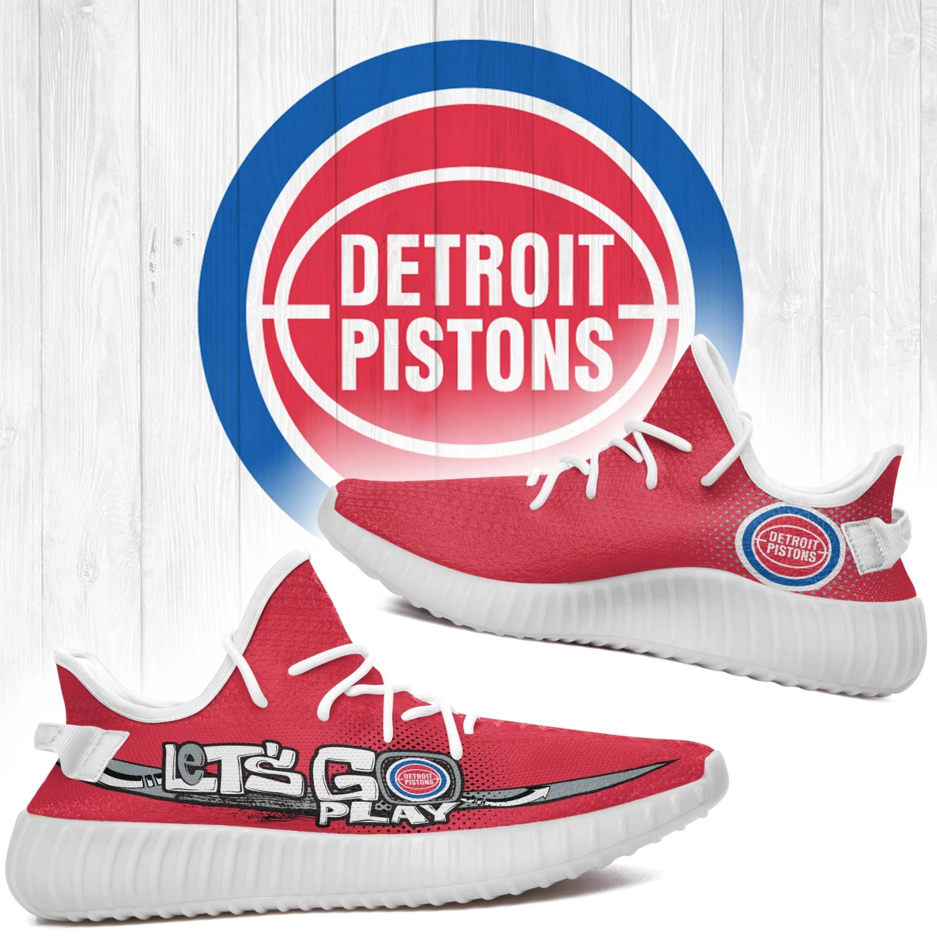 JWFancy Detroit Pistons Yeezy Boost Shoes For Men And Women