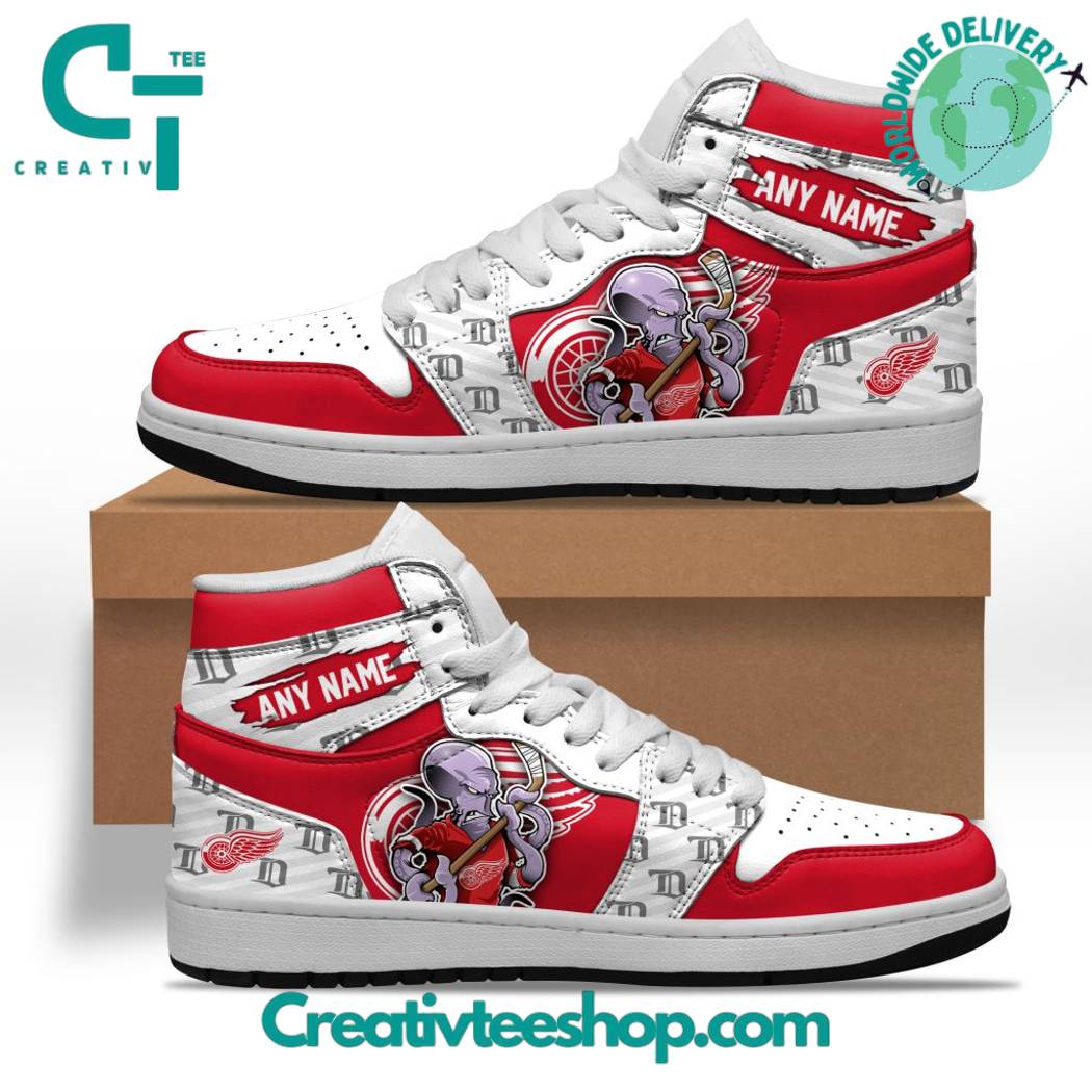 JWFancy Detroit Red Wings AJ1 High Sneakers Shoes For Men And Women